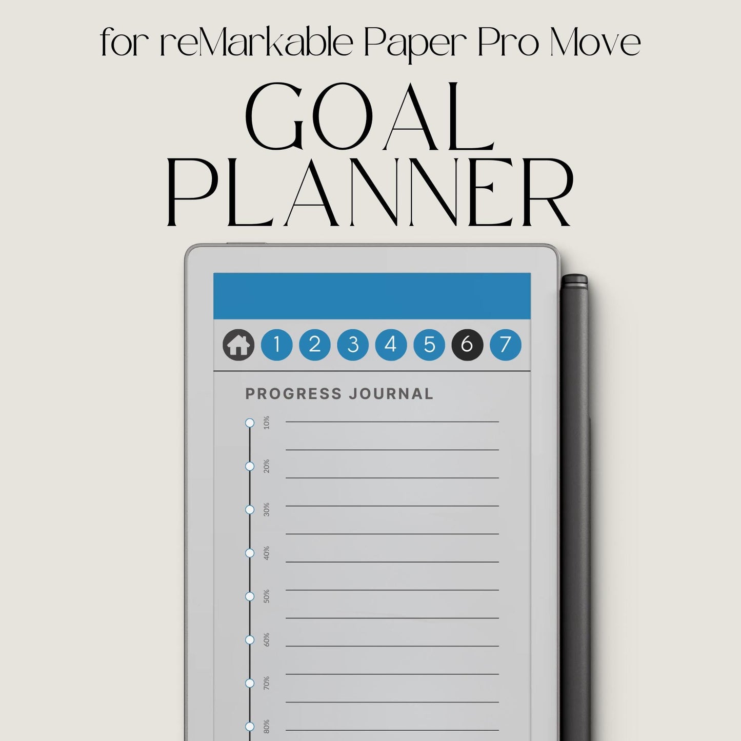 Project & Goal Planner for reMarkable Paper Pro Move