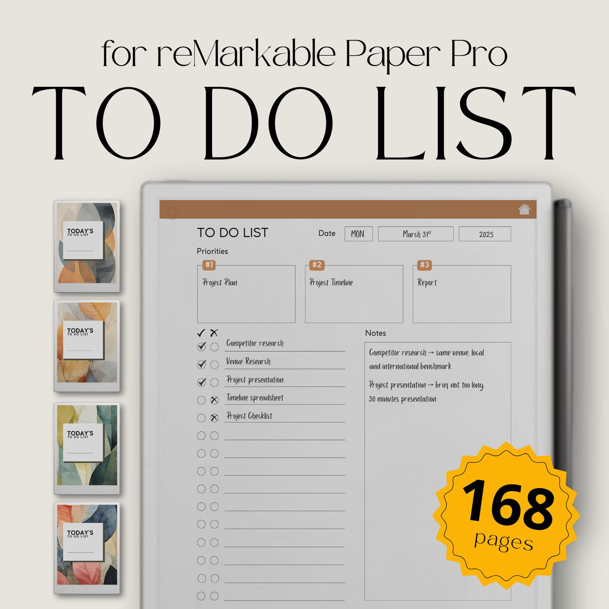 Digital contact book bundle for reMarkable Paper Pro in five colors.