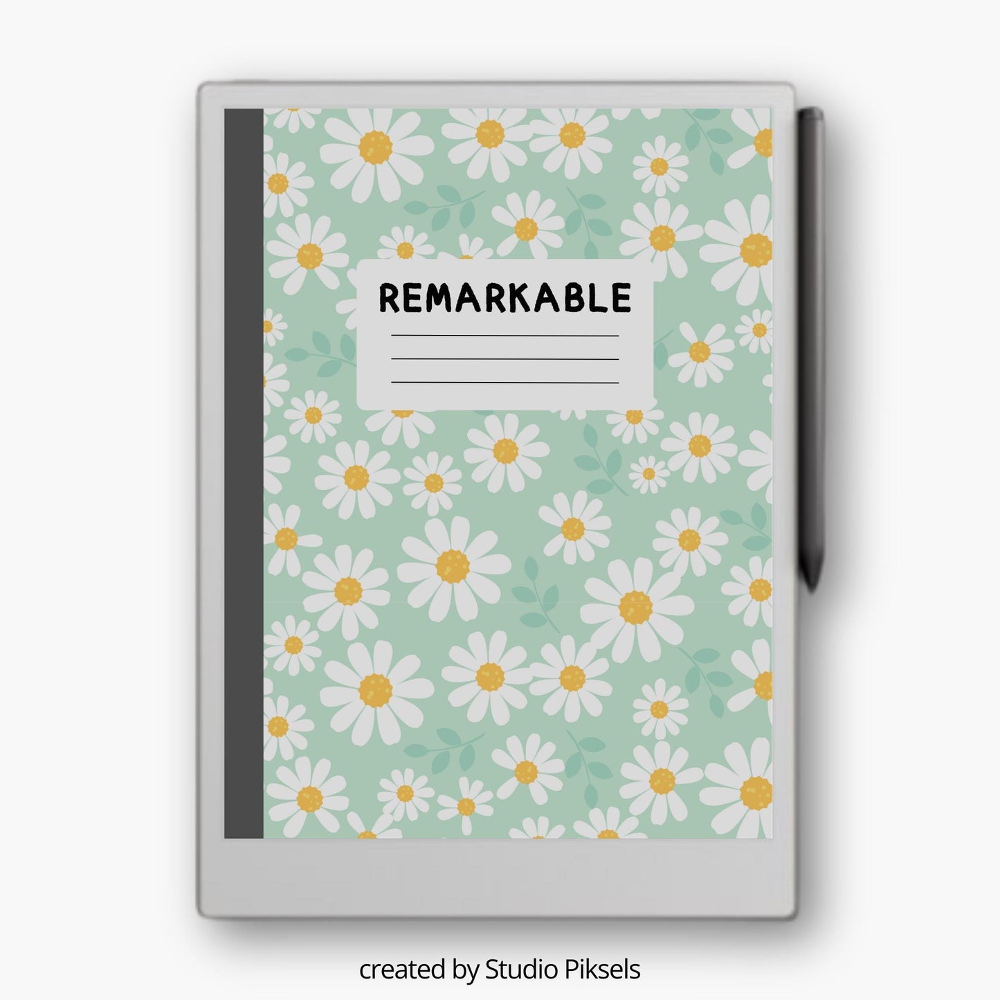 Sleep Screen for reMarkable Paper Pro With Daisy Design