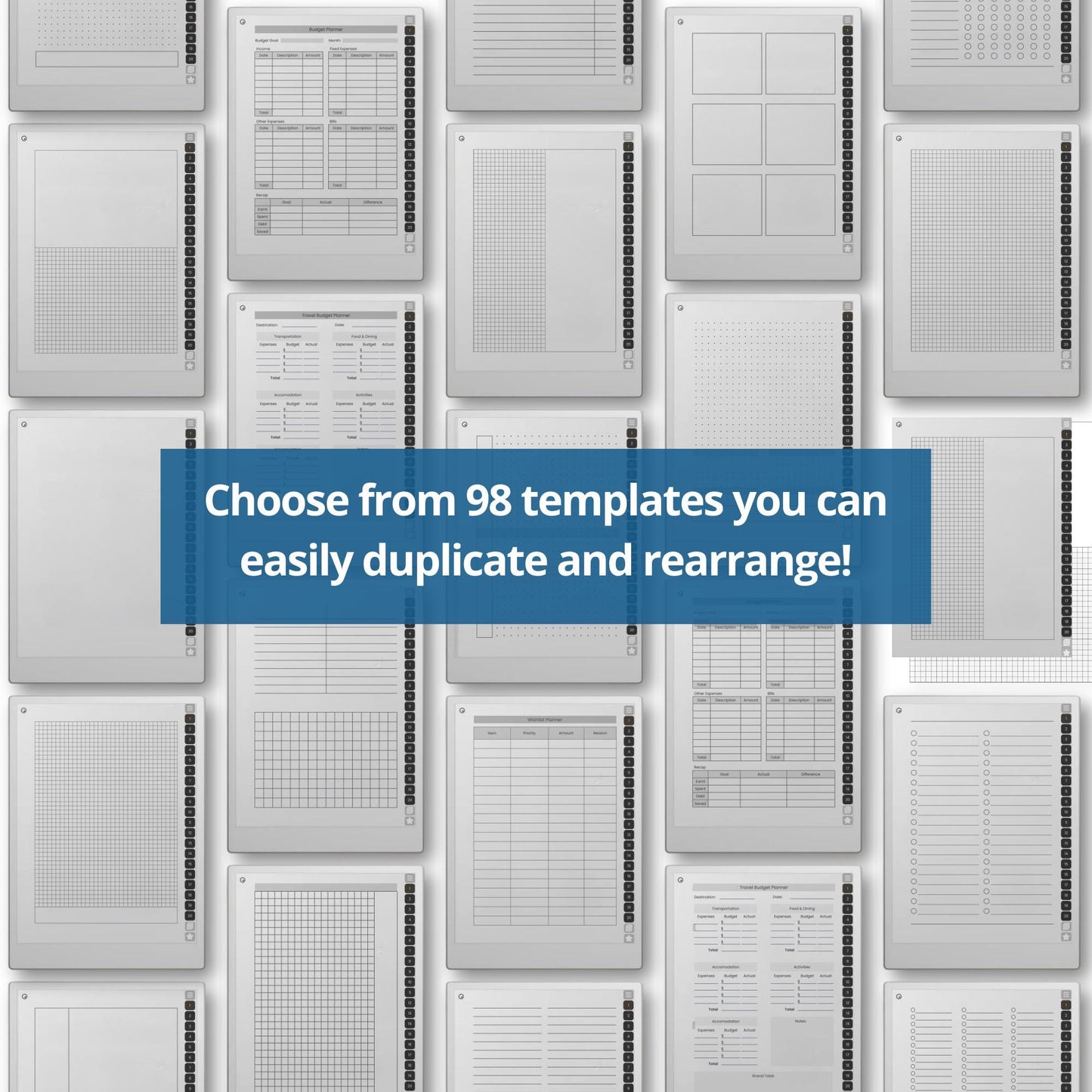 Build a custom infinite digital notebook using hyperlinked templates on reMarkable Paper Pro.