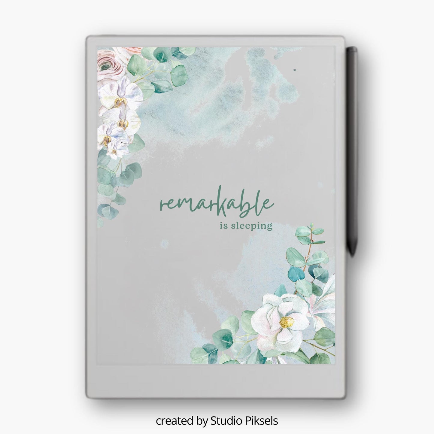 Sleep Screen for reMarkable Paper Pro With Flower Design