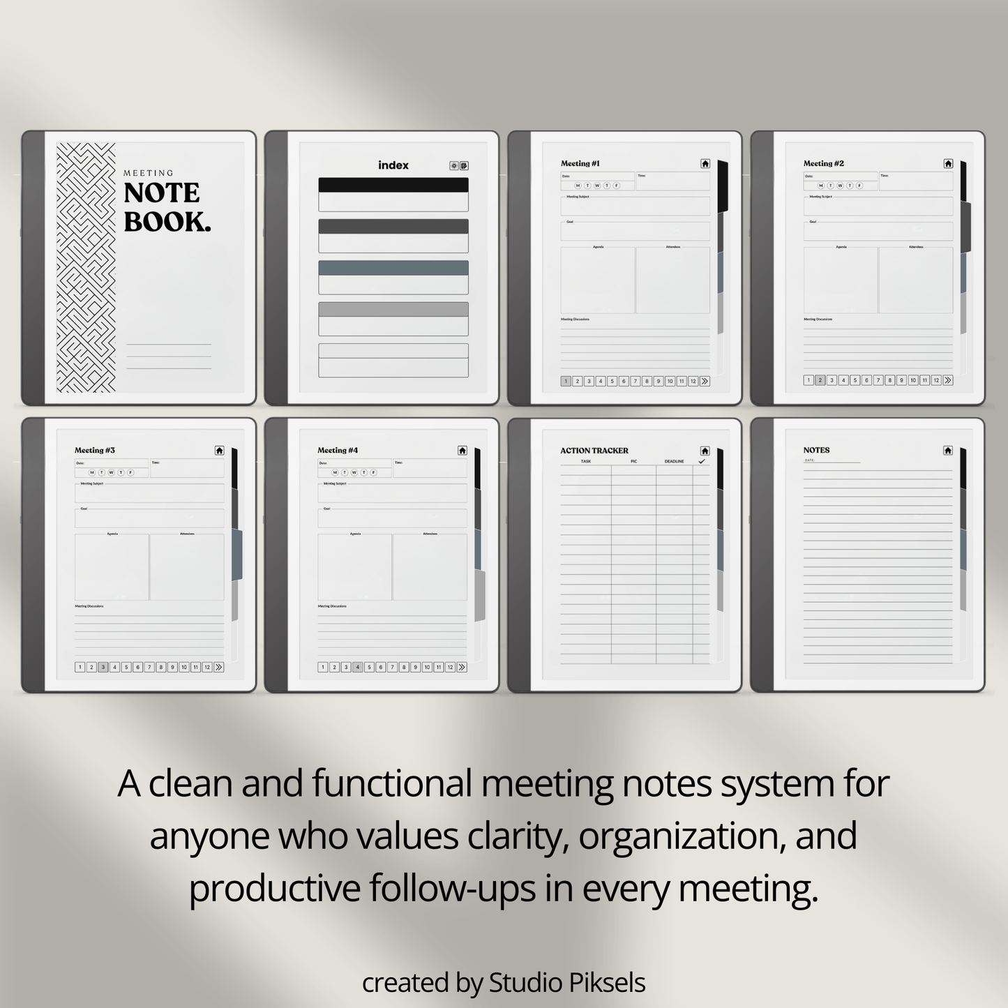 XL Meeting Notes Notebook for Kindle Scribe