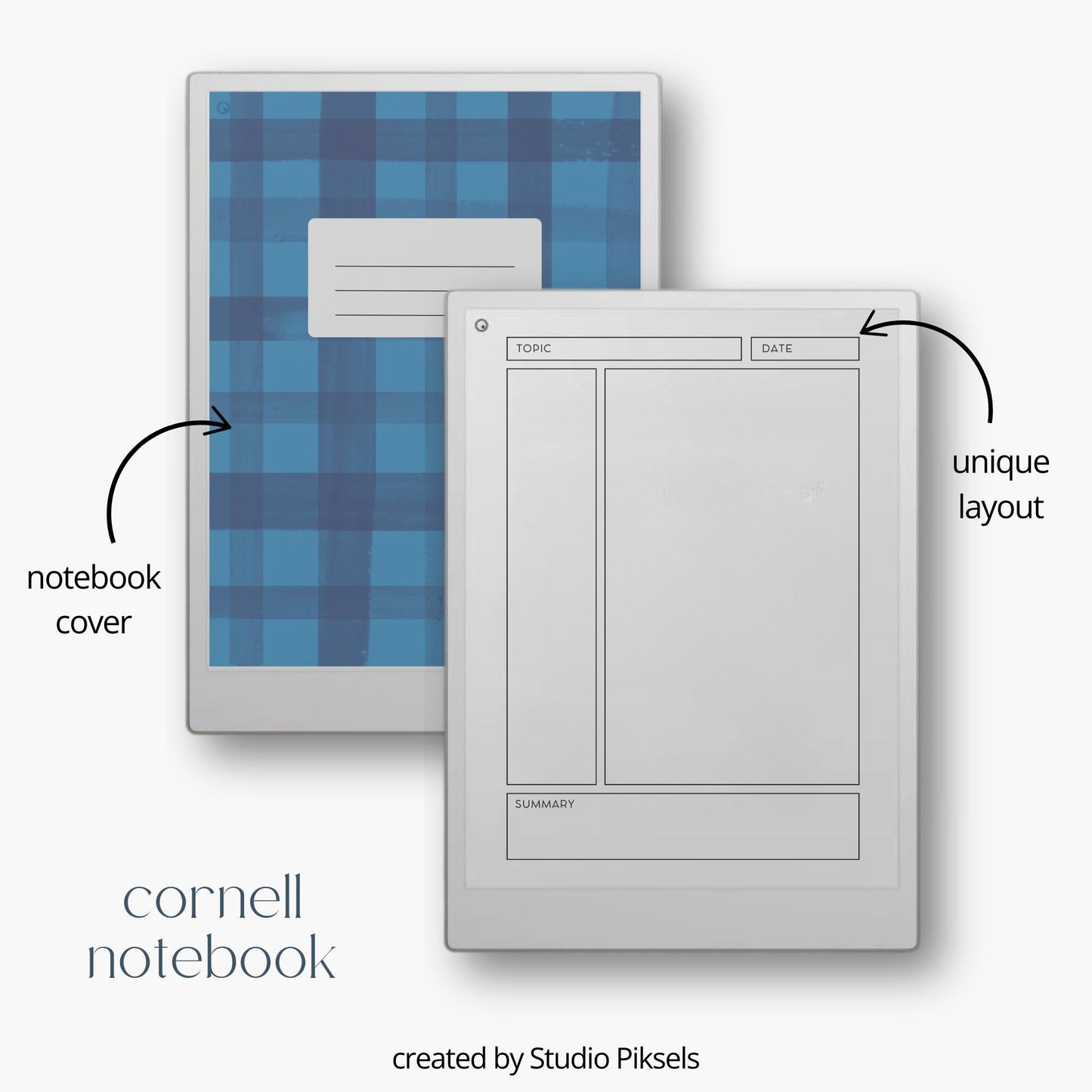 Ultimate notebooks for reMarkable Paper Pro with geometric covers and multiple layouts.