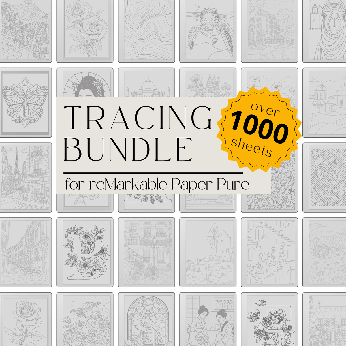XL Tracing Bundle for reMarkable Paper Pure