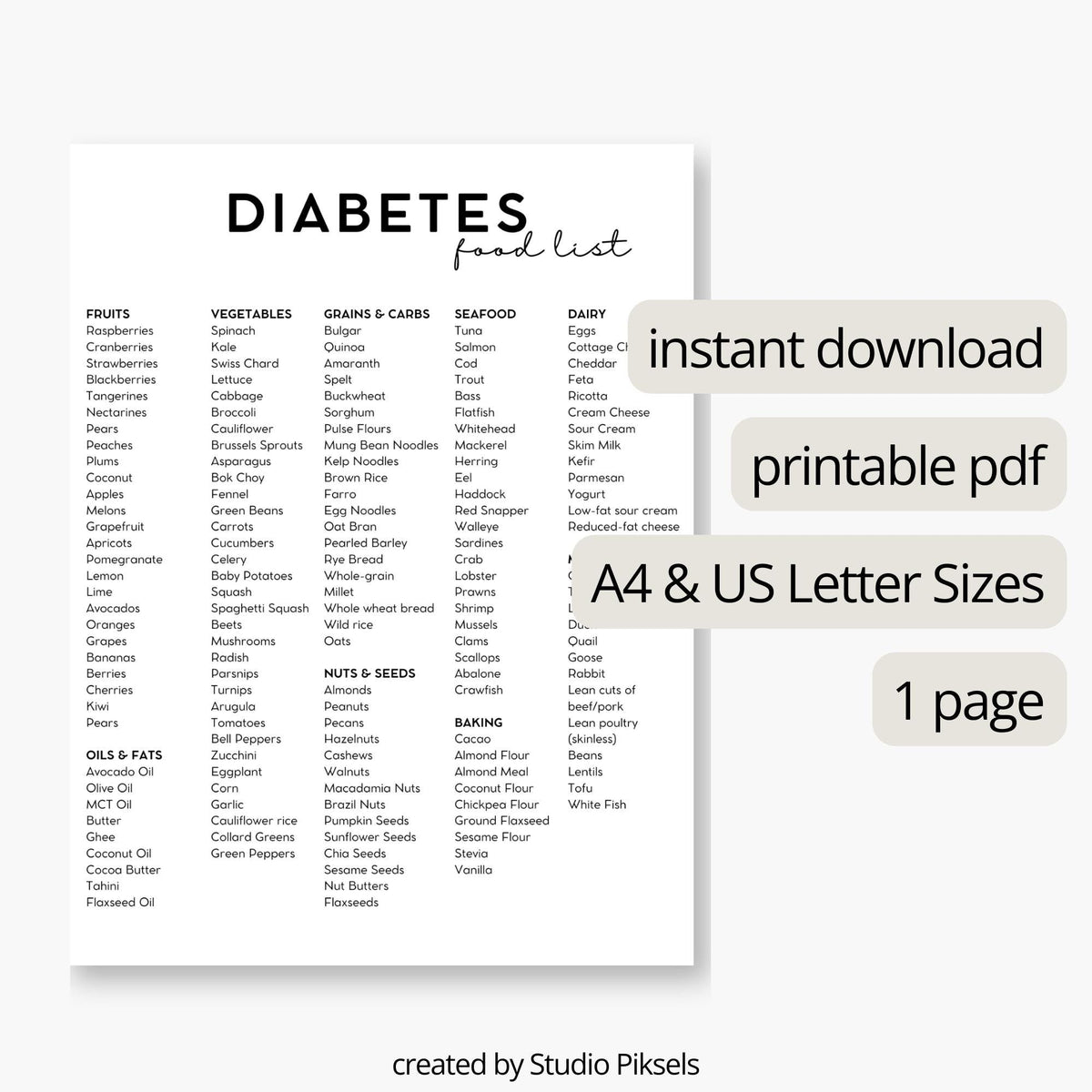 Diabetic Food List, Diabetic Food Guide