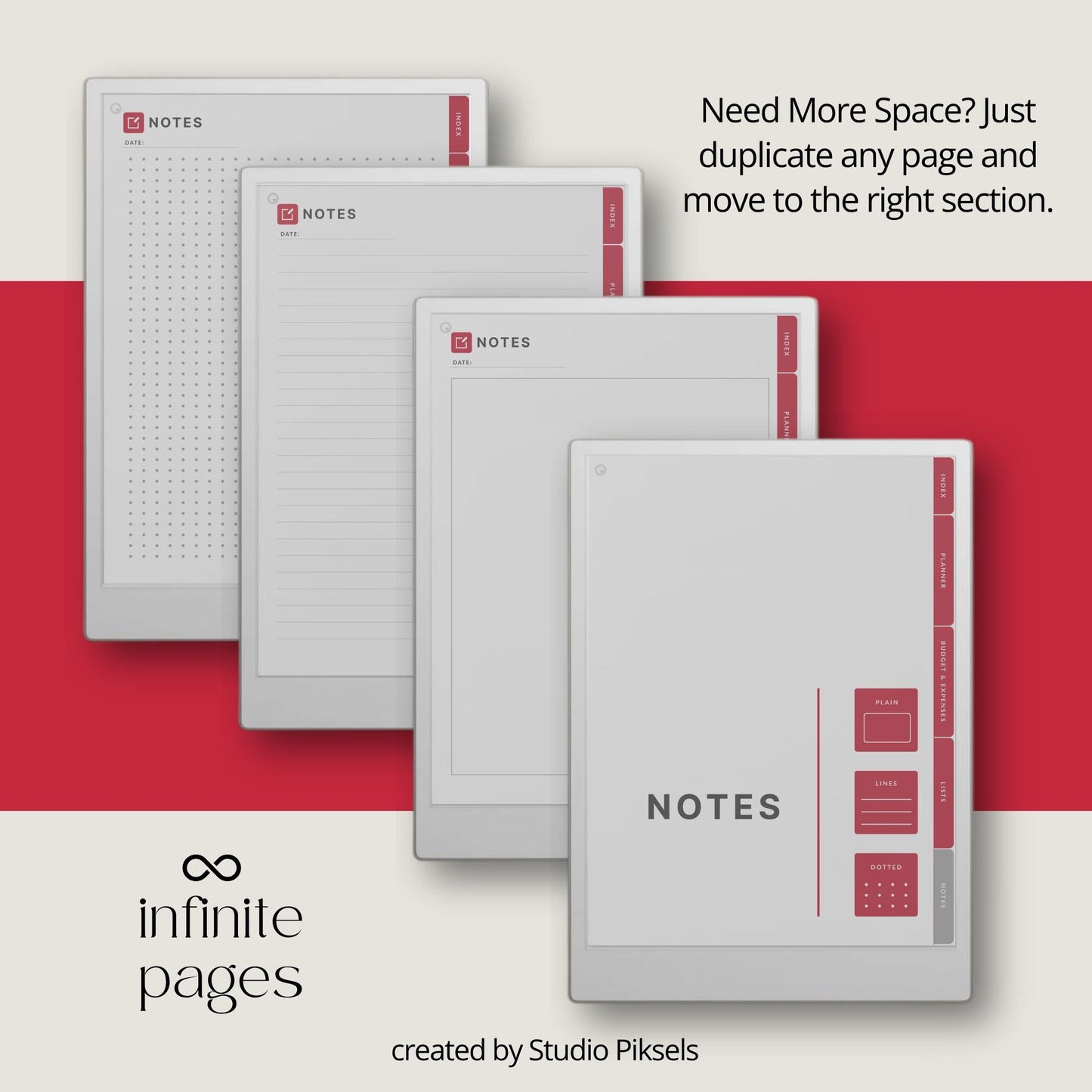 Easter, Thanksgiving, Christmas Planners for reMarkable Paper Pro