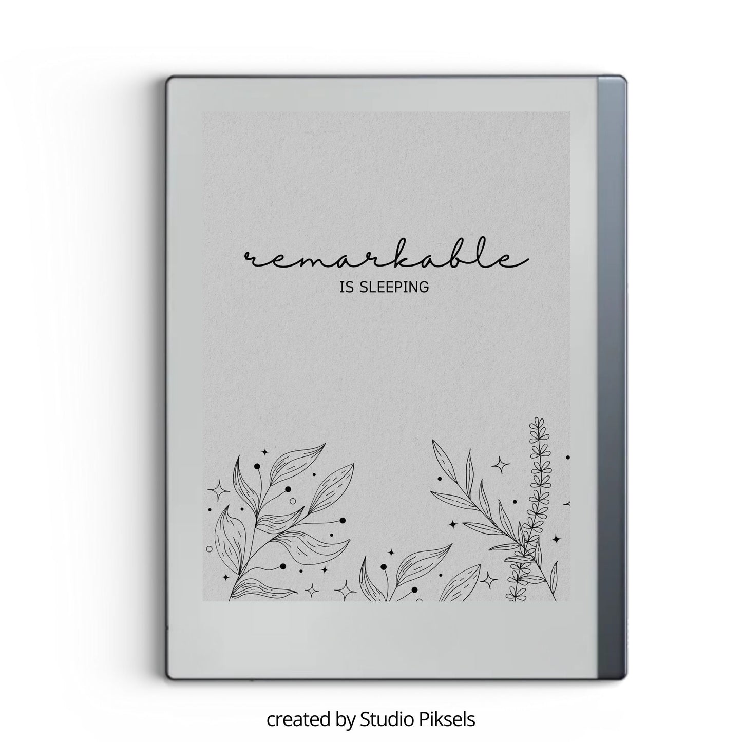 Remarkable 2 Sleep Screen Botanical Design