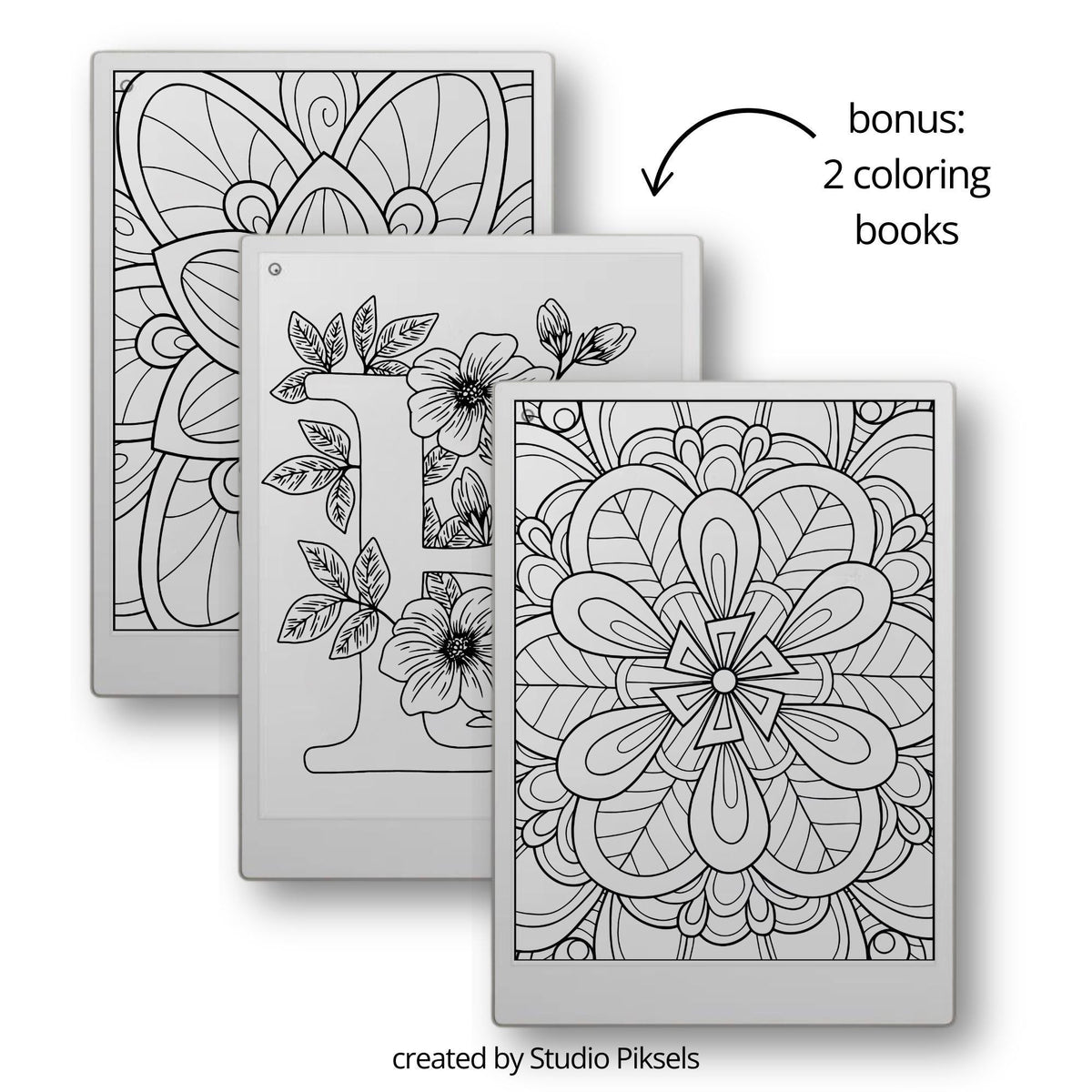 Starter Bundle for reMarkable Paper Pro all-in-one digital planner bundle with hyperlinked year planner, address book, password tracker, notebook, and productivity templates. Includes structured planning tools, organization layouts, and creative pages for daily use on reMarkable Paper Pro.