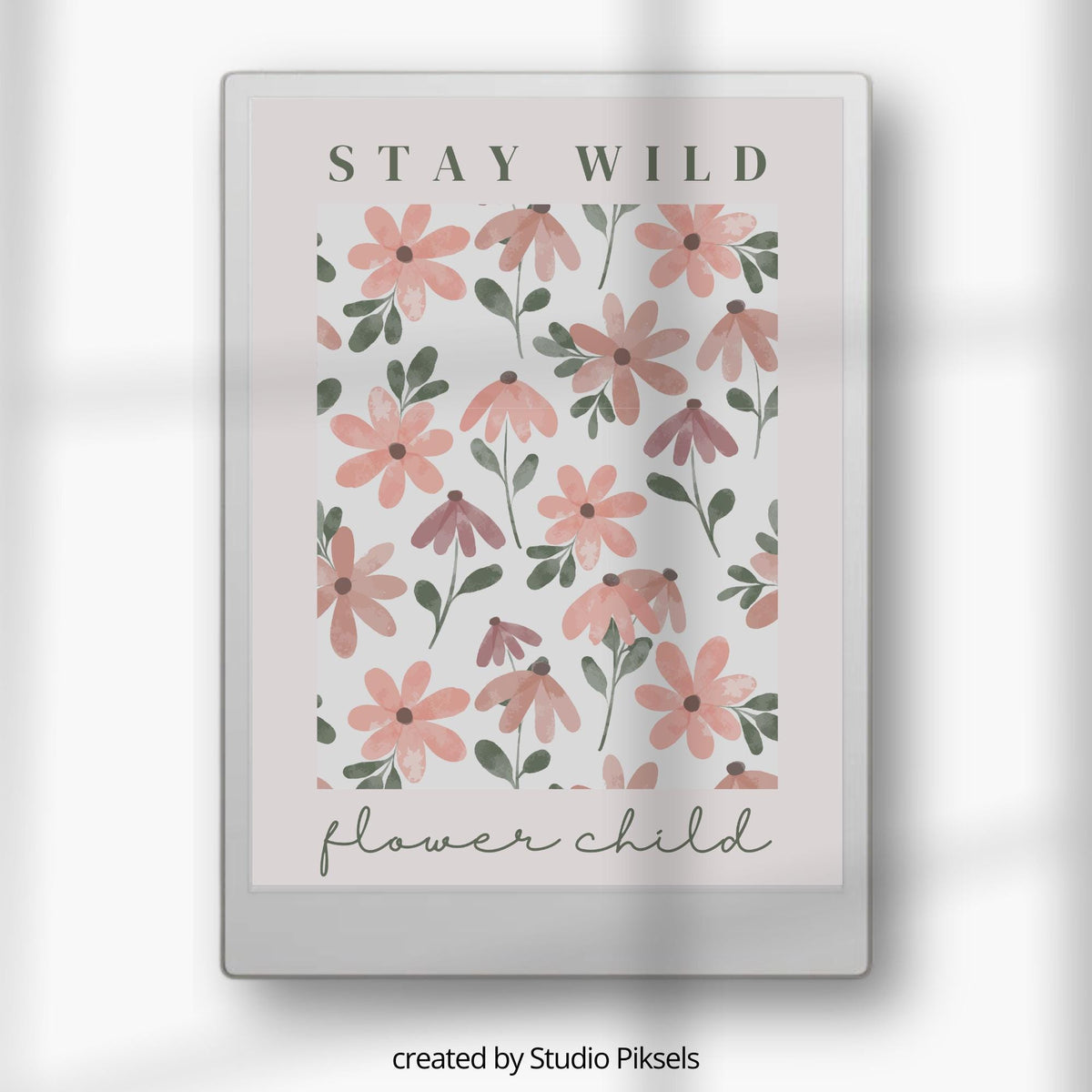 Sleep Screen for reMarkable Paper Pro With Flower Child Print