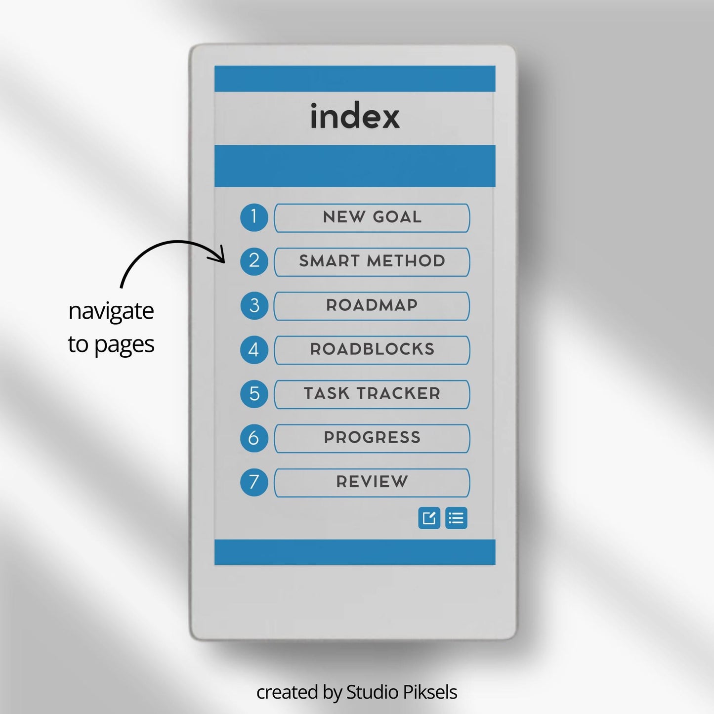 Project & Goal Planner for reMarkable Paper Pro Move