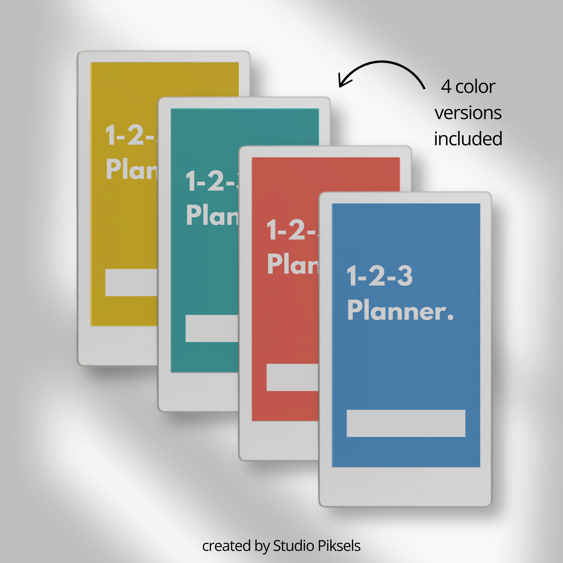 Hyperlinked 123 weekly planner PDF for reMarkable Paper Pro Move with priority layout and checklist pages.