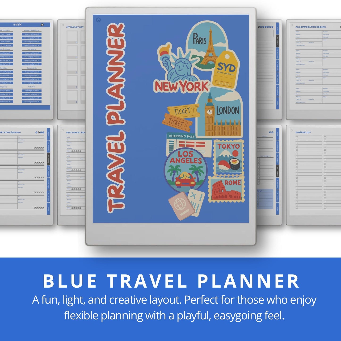 Travel Planner Bundle for reMarkable Paper Pro