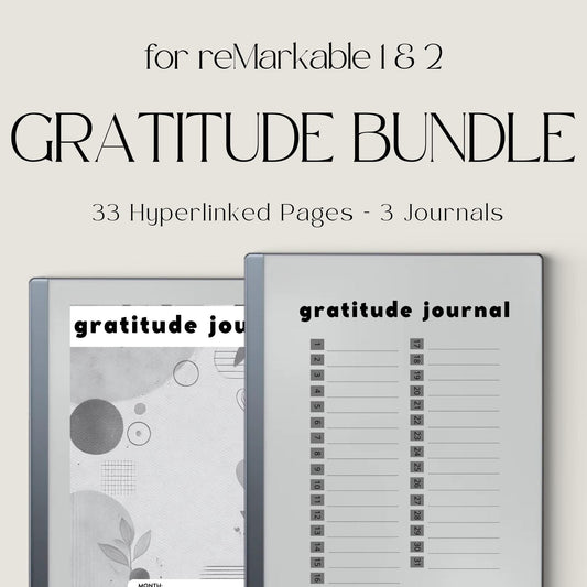 Hyperlinked Gratitude Journal Bundle for reMarkable