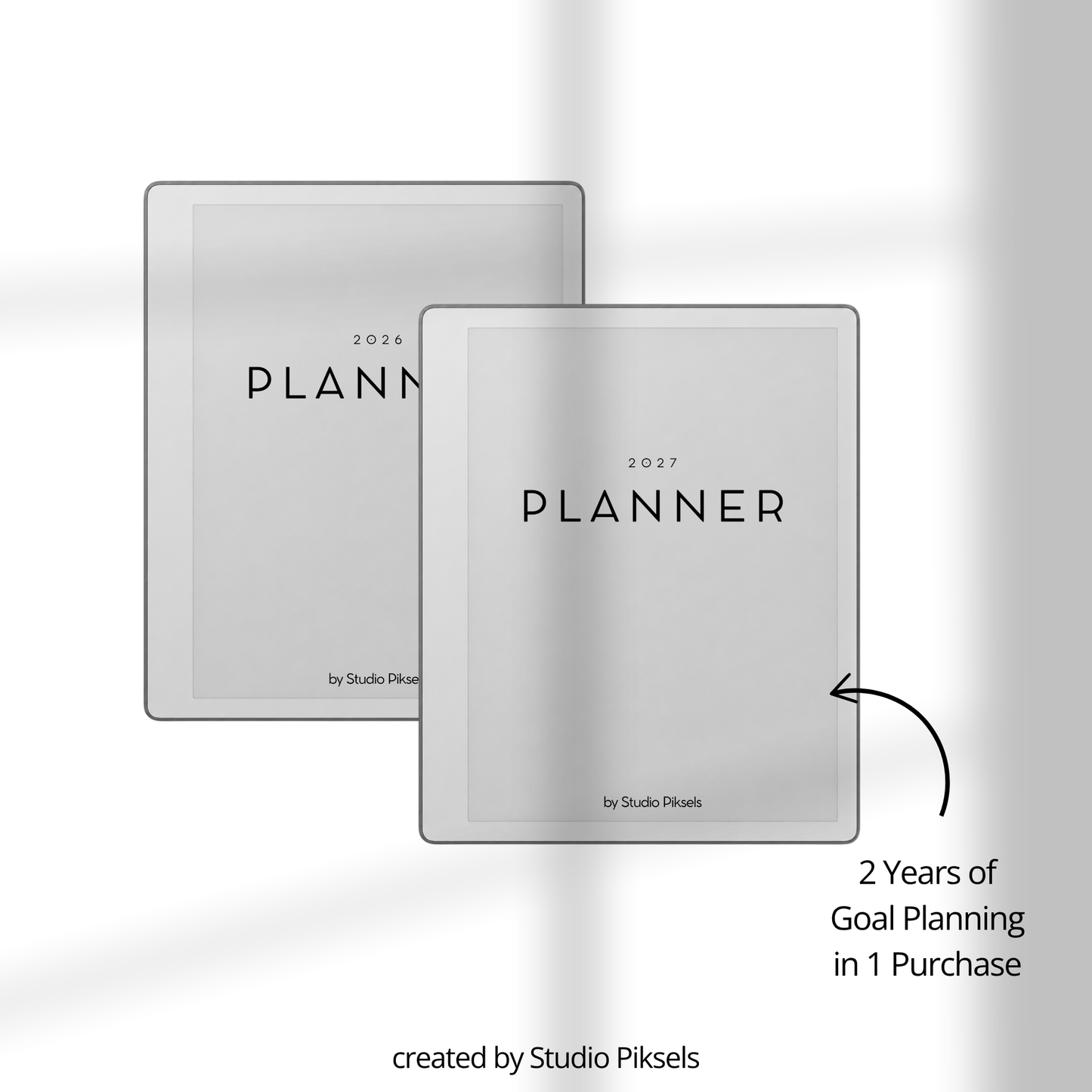 2026 + 2027 Monthly Planner for reMarkable 2 and Paper Pure