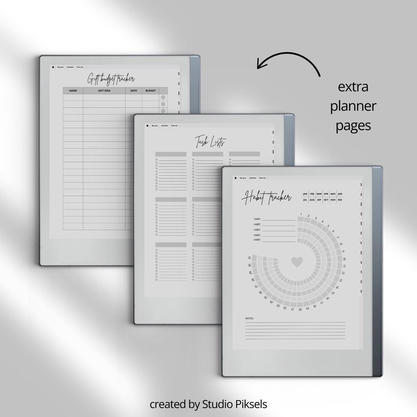 Plan yearly and monthly budgets using a hyperlinked budget planner on reMarkable 2.