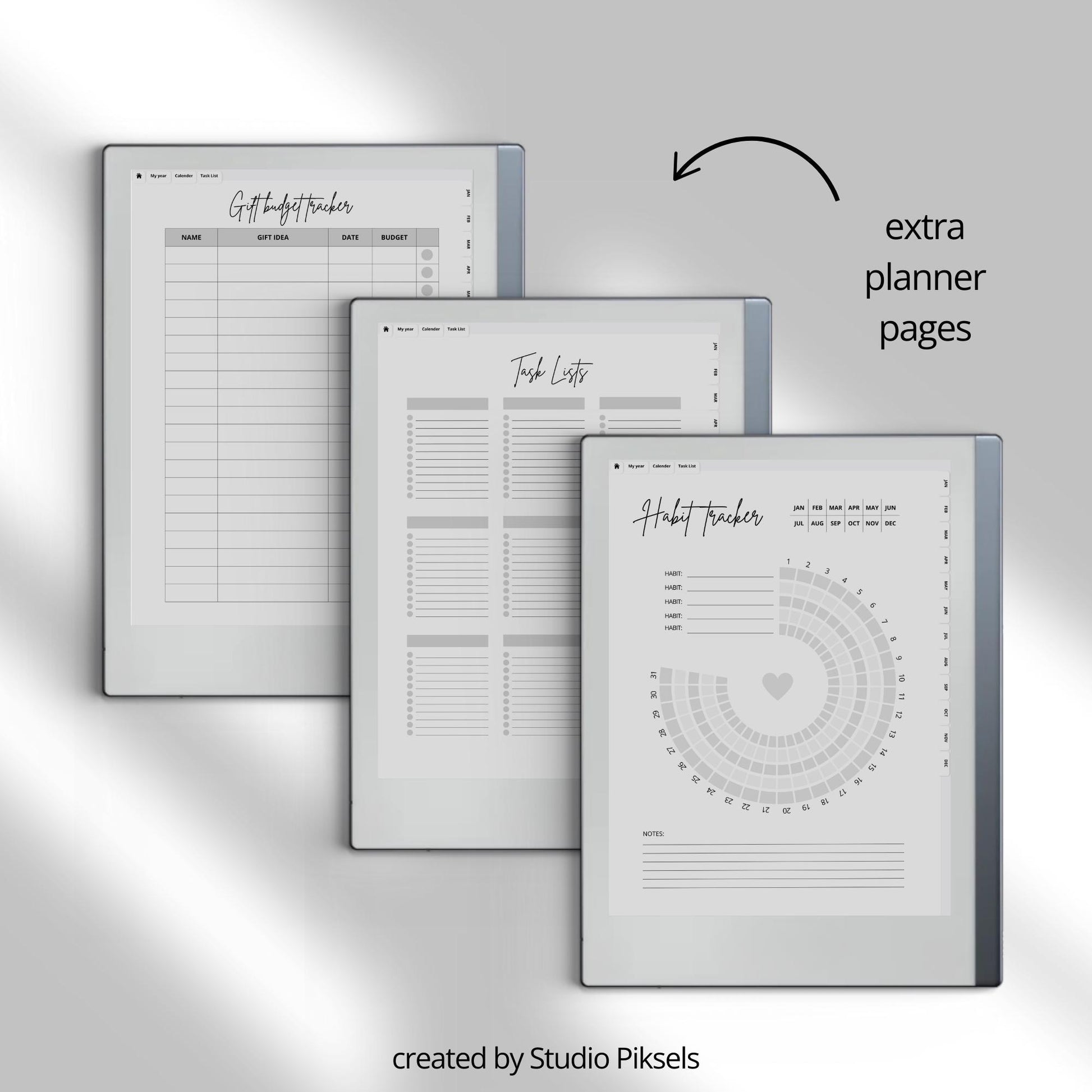 Plan yearly and monthly budgets using a hyperlinked budget planner on reMarkable 2.