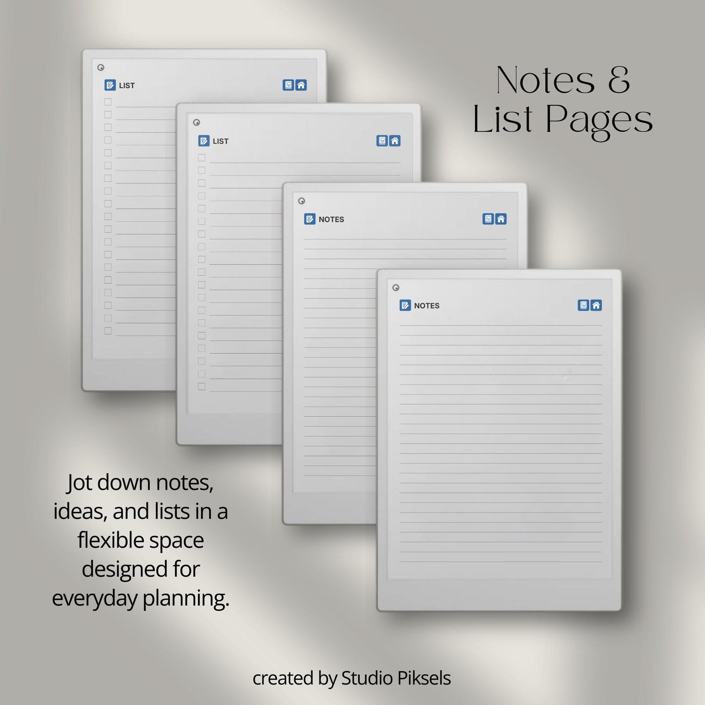 24 week food planner for reMarkable Paper Pro with hyperlinked meal and grocery pages.