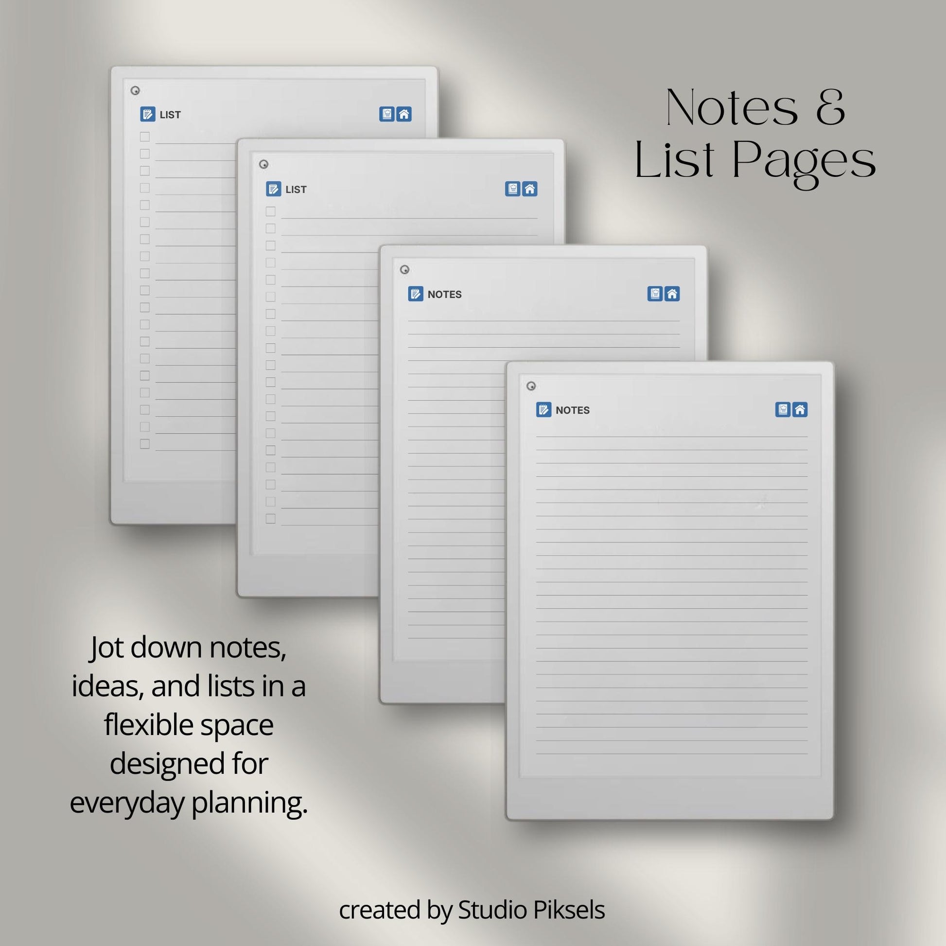 24 week food planner for reMarkable Paper Pro with hyperlinked meal and grocery pages.