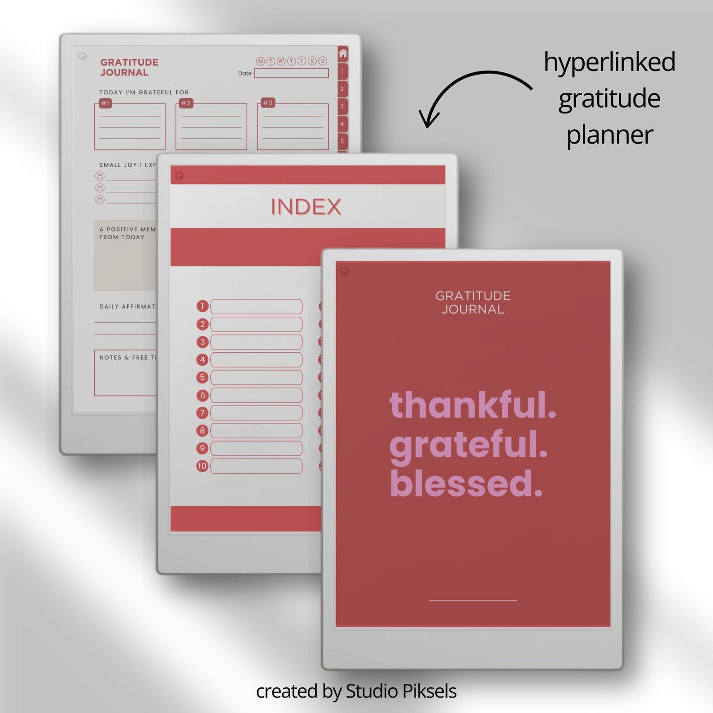 Self Care Bundle PDF for reMarkable Paper Pro Move with planners, wellness journals, note templates, and coloring books.