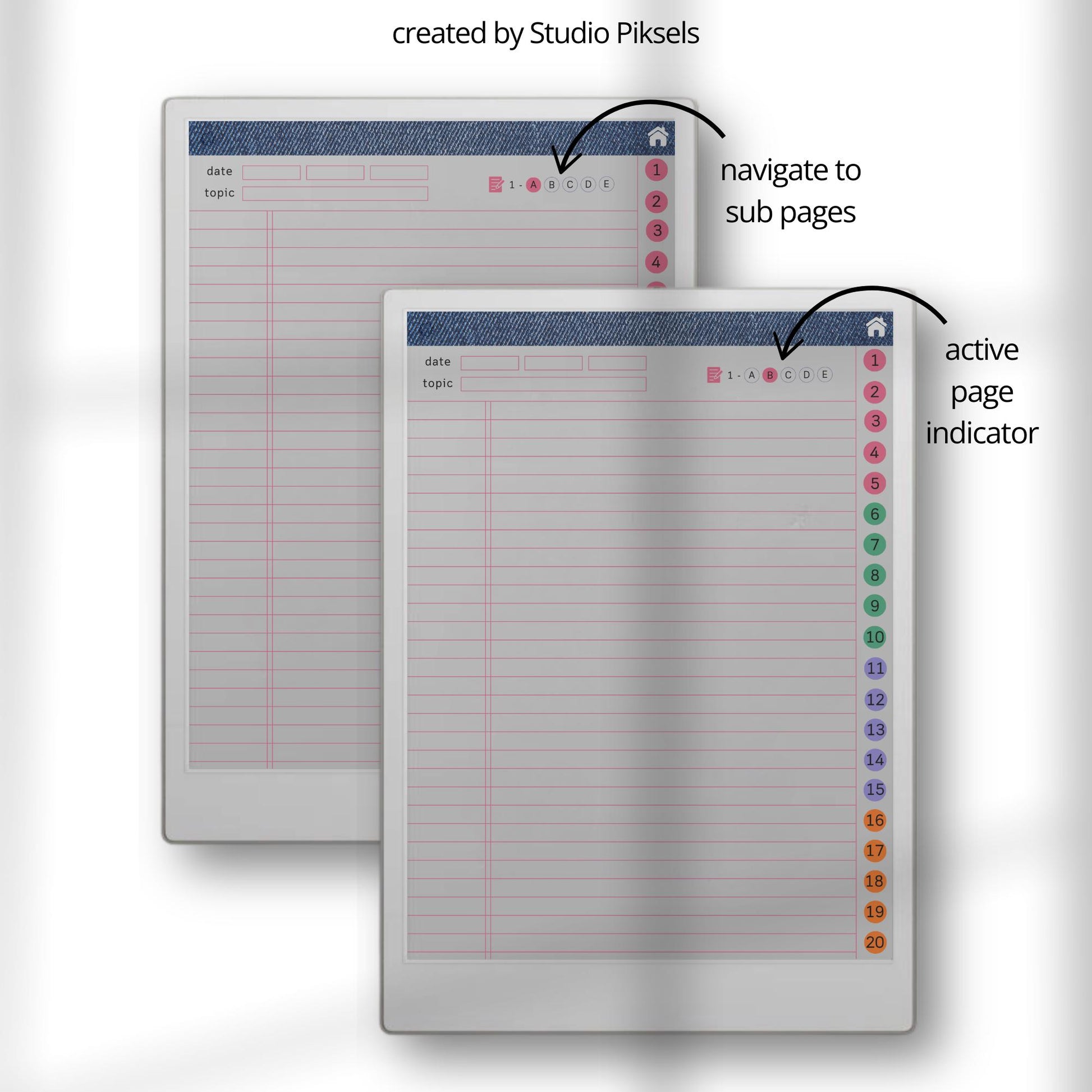 306 page hyperlinked legal notebook bundle for reMarkable Paper Pro.