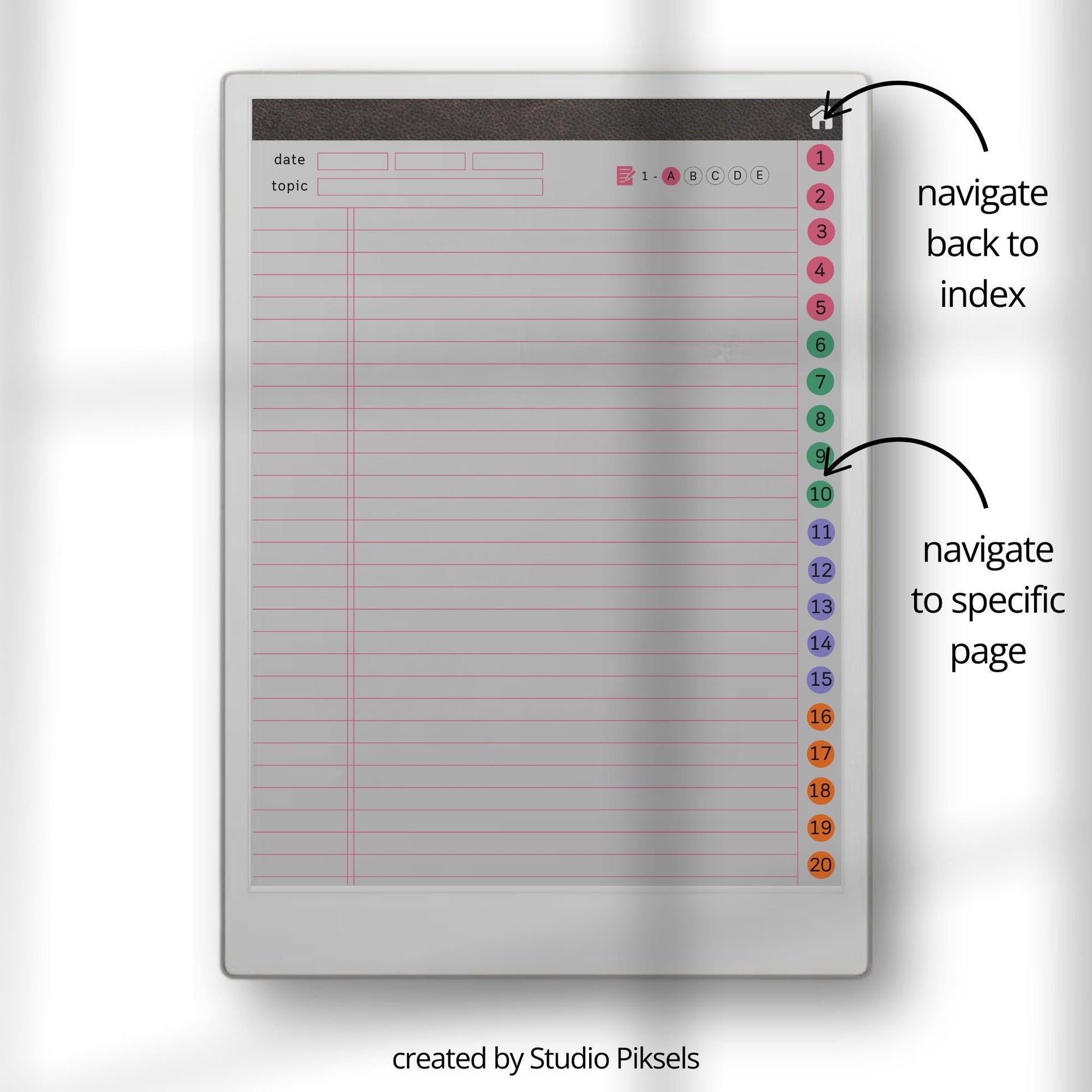 306 page hyperlinked legal notebook bundle for reMarkable Paper Pro.