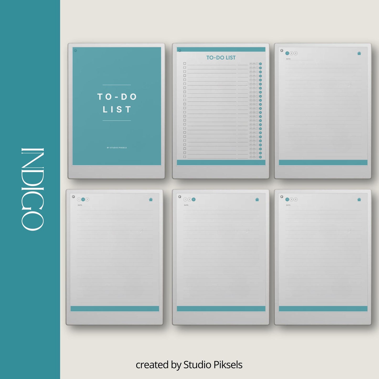 To do list notebook for reMarkable Paper Pro with hyperlinked tasks and linked notes pages.