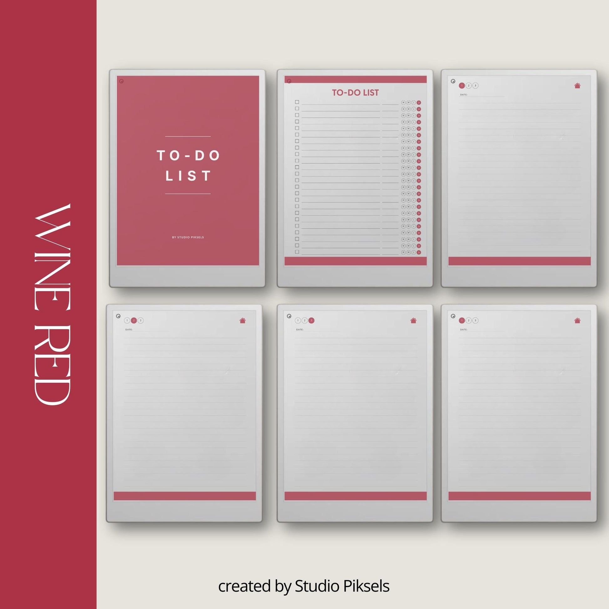 To do list notebook for reMarkable Paper Pro with hyperlinked tasks and linked notes pages.