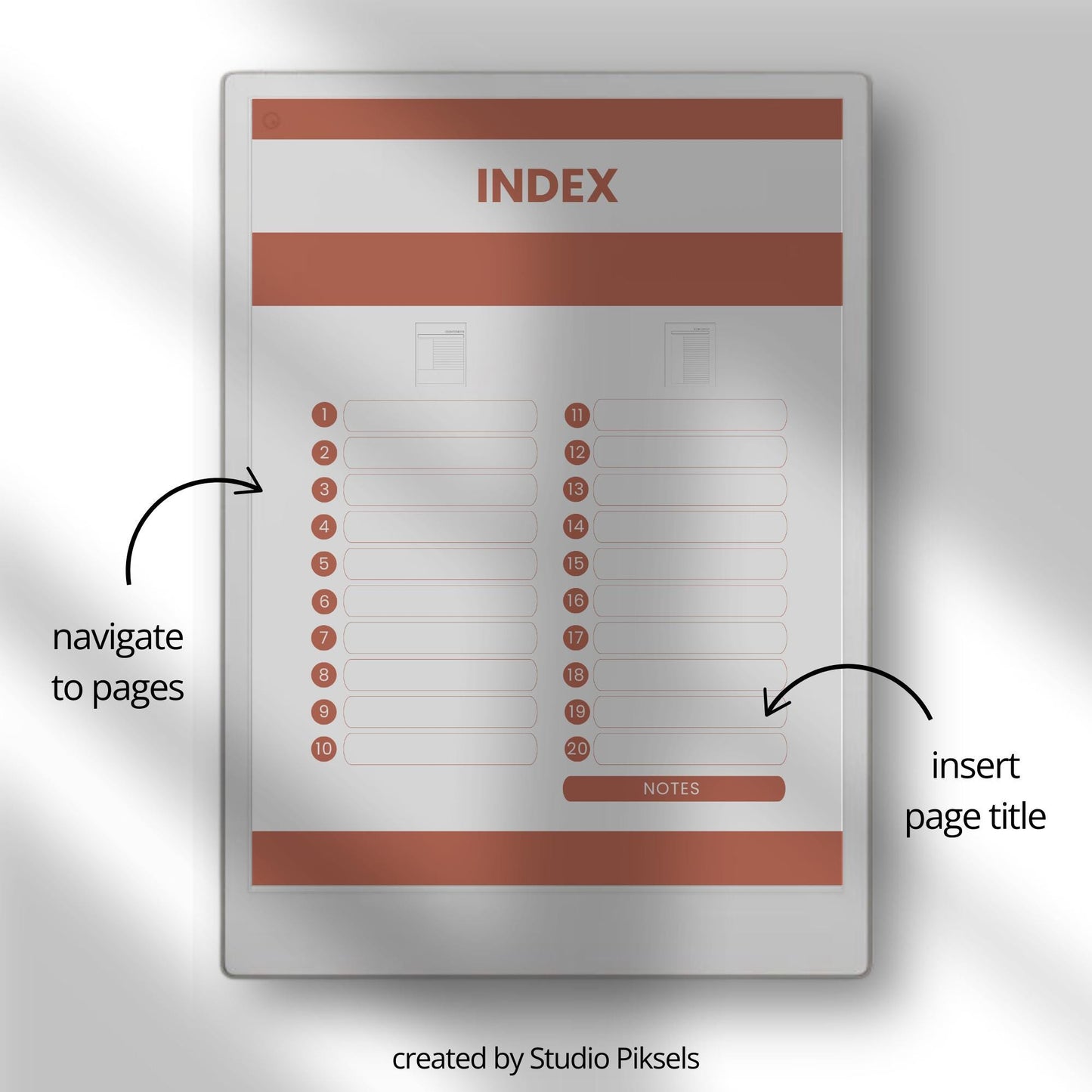 Cornell notebooks for reMarkable Paper Pro with hyperlinked index, 100 Cornell note pages, and three distinct cover designs.