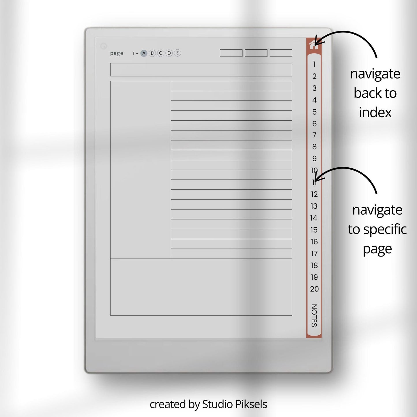 Cornell notebooks for reMarkable Paper Pro with hyperlinked index, 100 Cornell note pages, and three distinct cover designs.