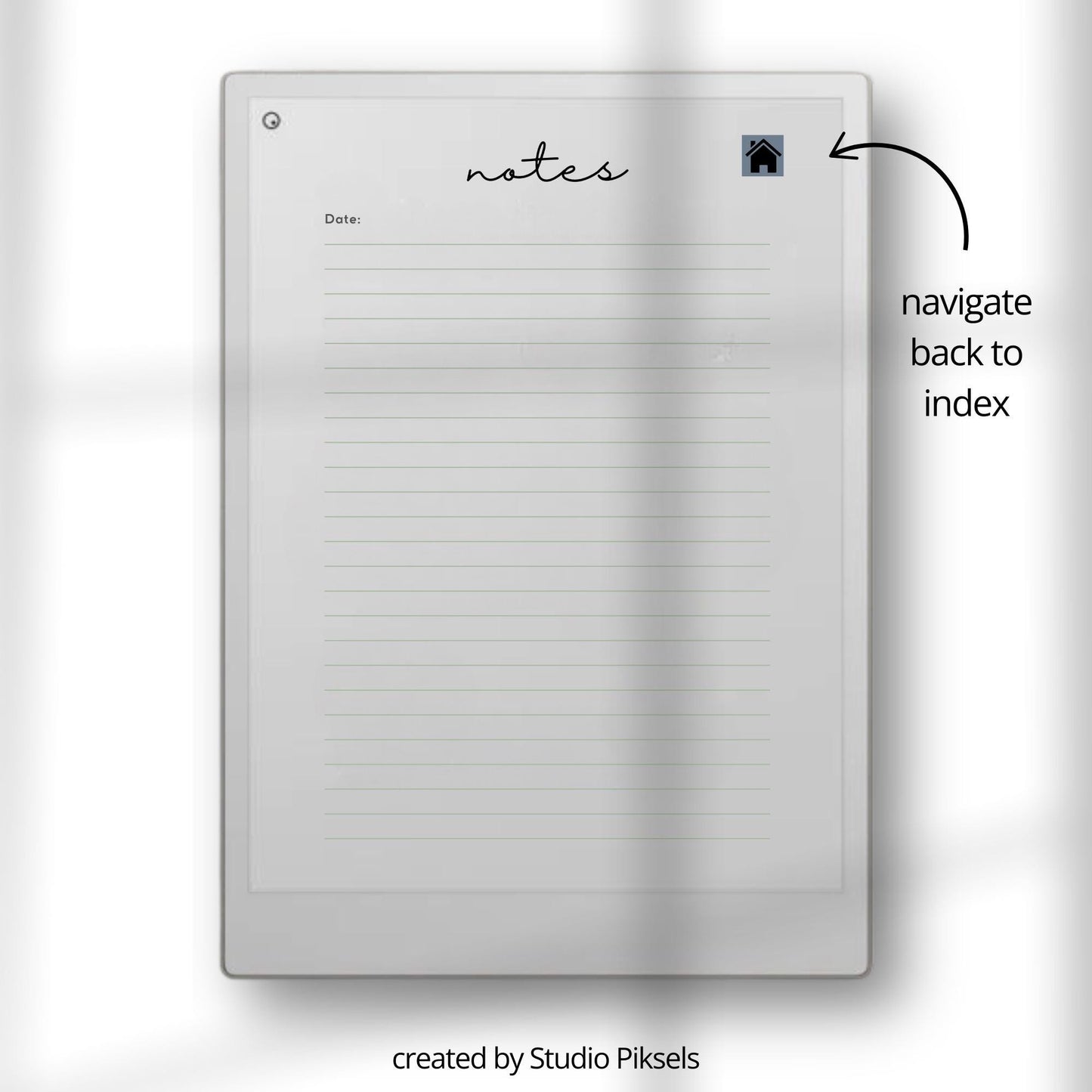 Hyperlinked notebook bundle for reMarkable Paper Pro with three unique cover designs and 28 linked pages for digital note taking and brainstorming.