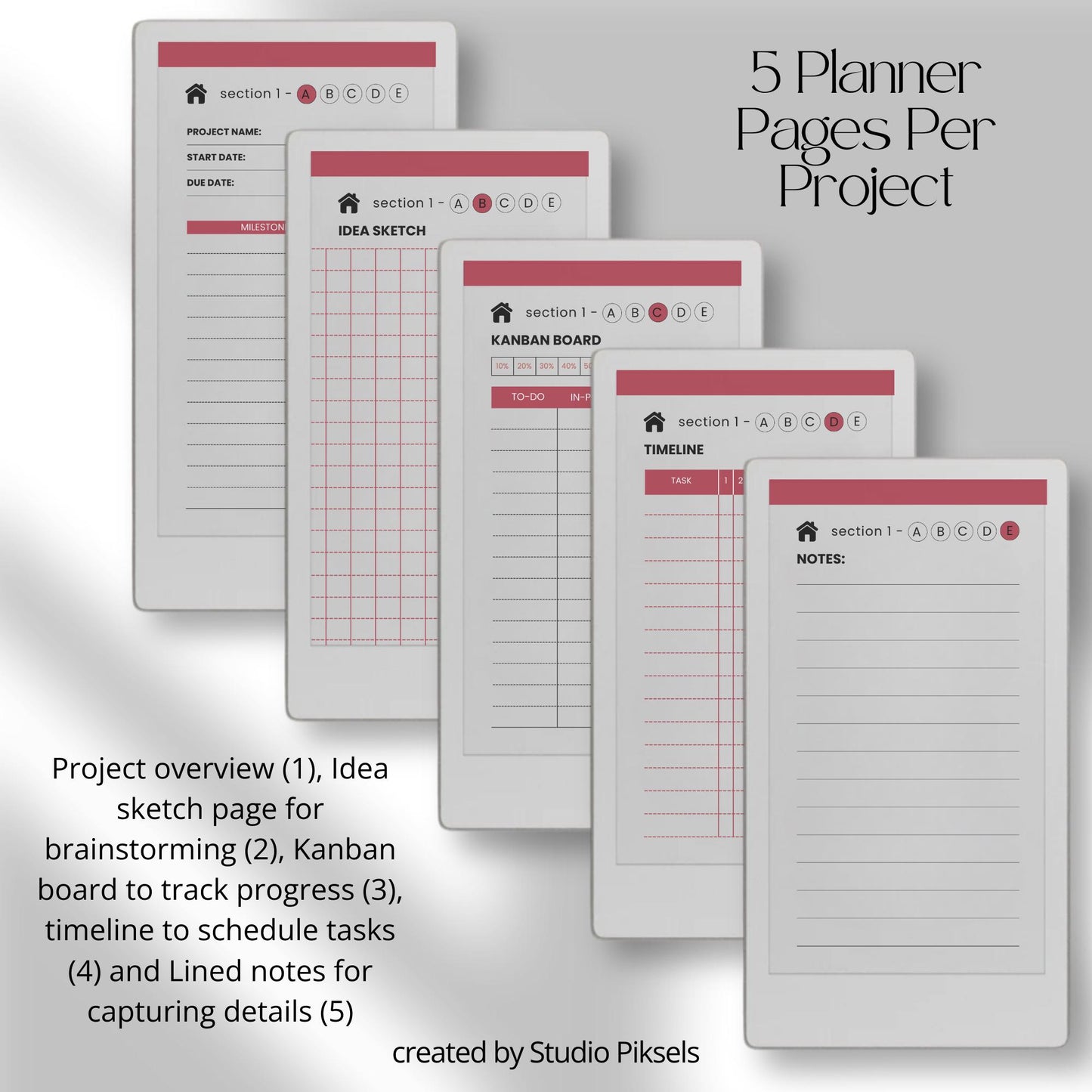 Project Planner for reMarkable Paper Pro Move