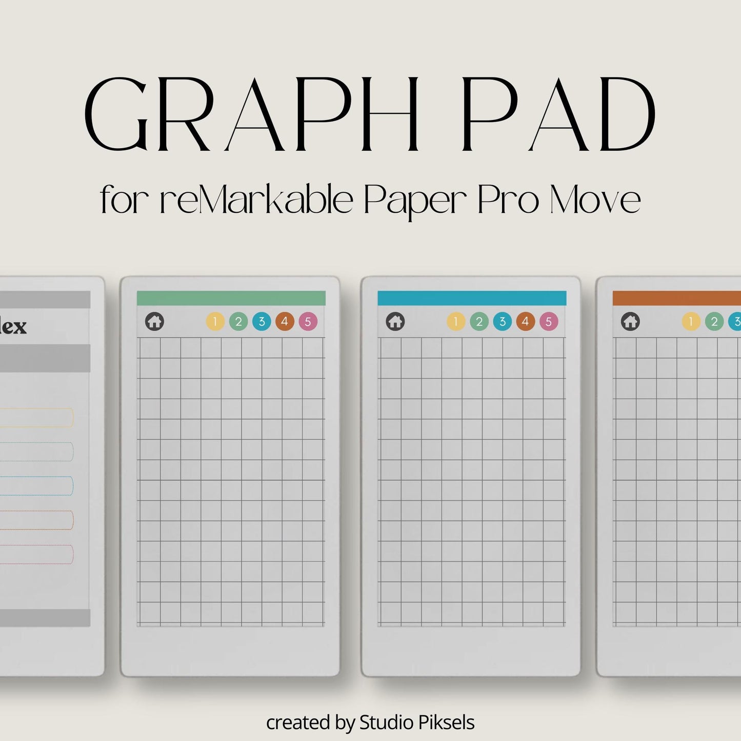 Graph Paper Notebook for reMarkable Paper Pro Move