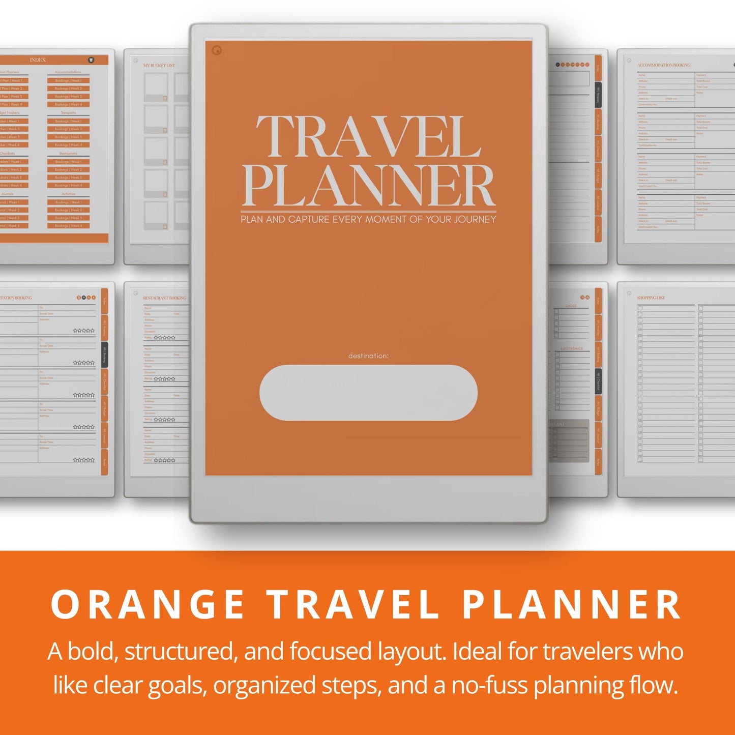 Travel Planner Bundle for reMarkable Paper Pro