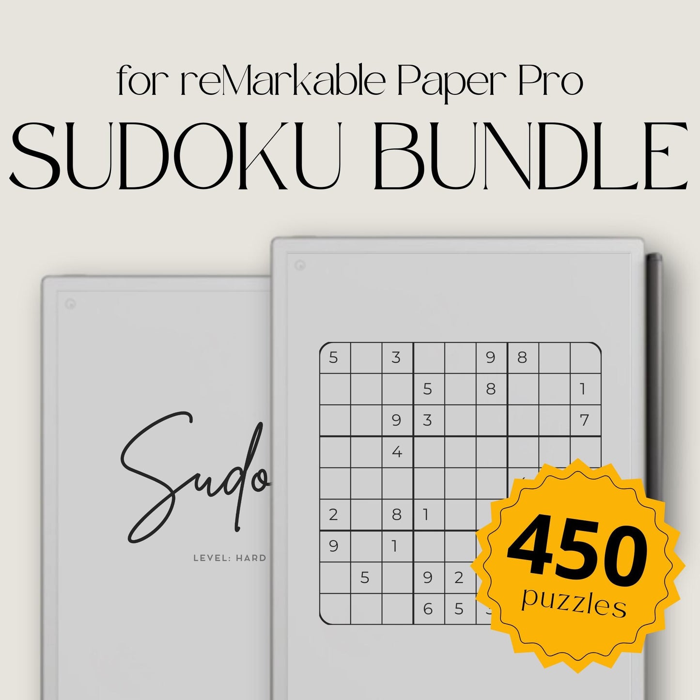 Sudoku Puzzle Book Bundle for reMarkable