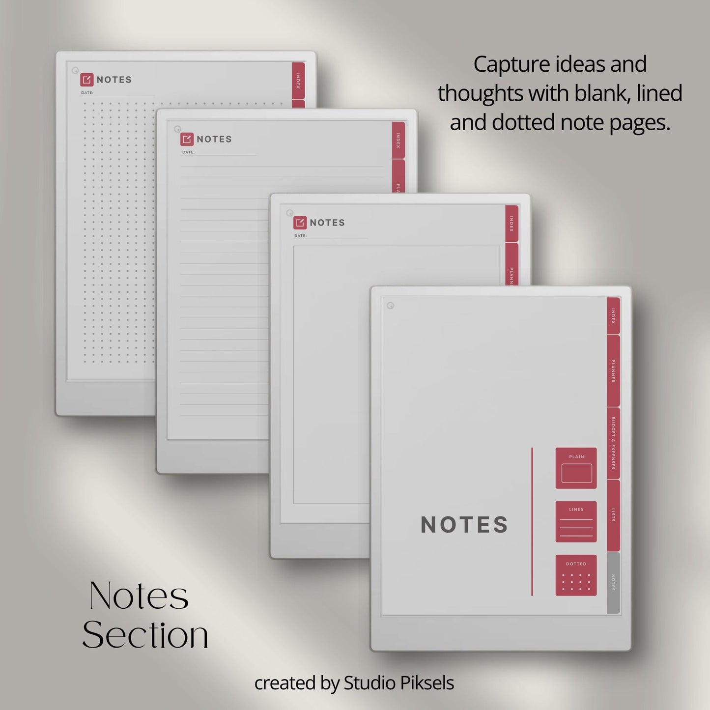 Easter, Thanksgiving, Christmas Planners for reMarkable Paper Pro
