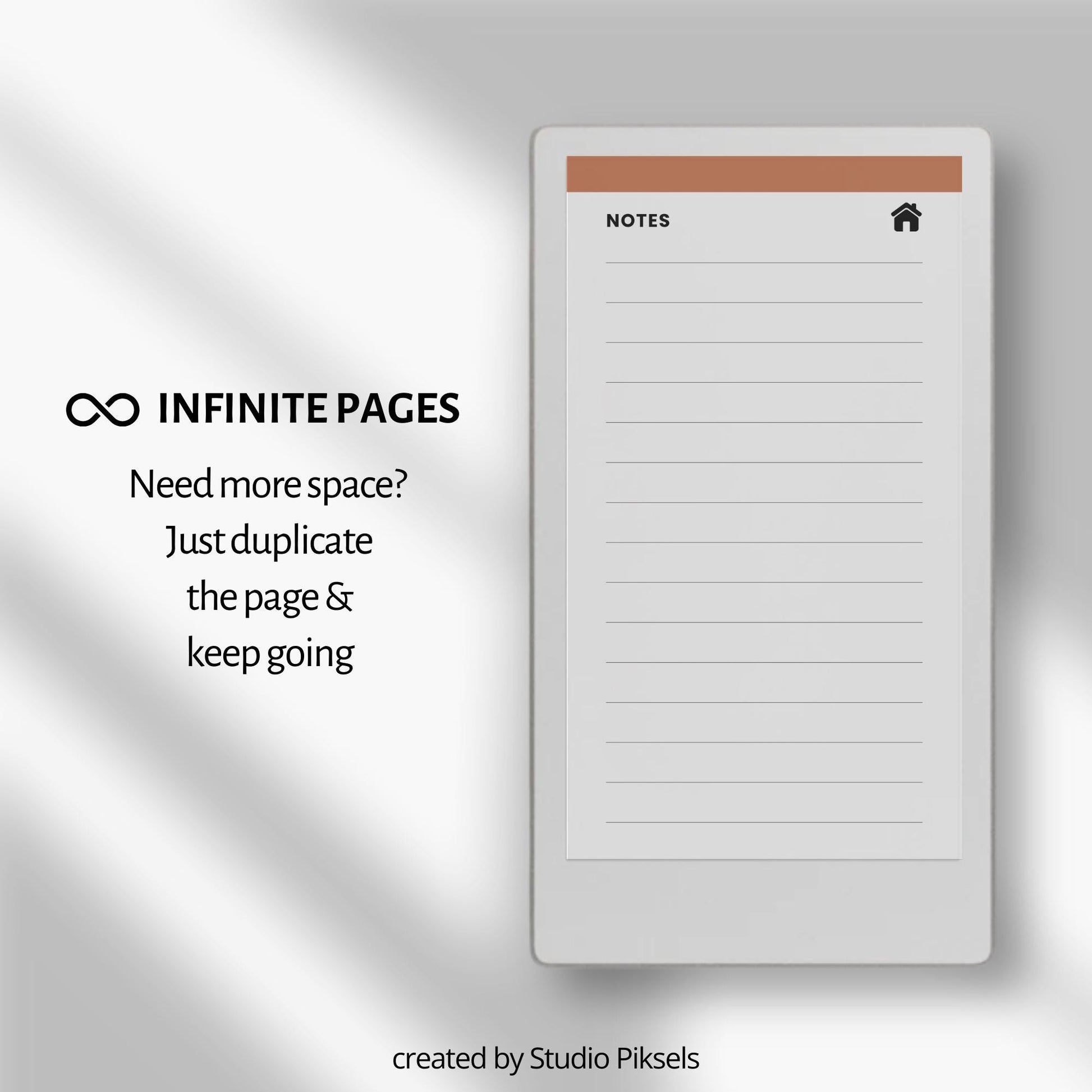 To-do list notebook for reMarkable Paper Pro Move with hyperlinked tasks and linked notes pages.