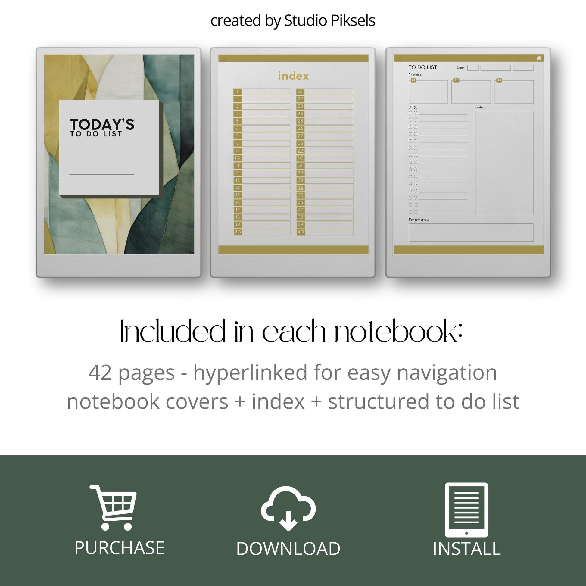 Digital contact book bundle for reMarkable Paper Pro in five colors.