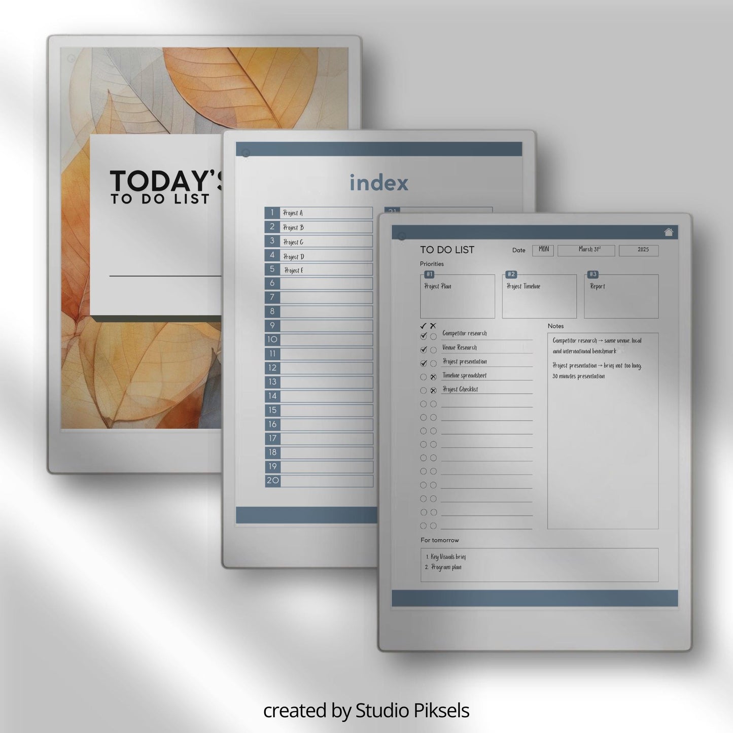 Digital contact book bundle for reMarkable Paper Pro in five colors.