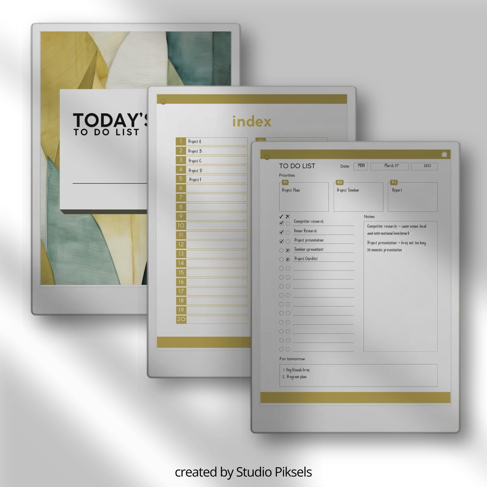 Digital contact book bundle for reMarkable Paper Pro in five colors.
