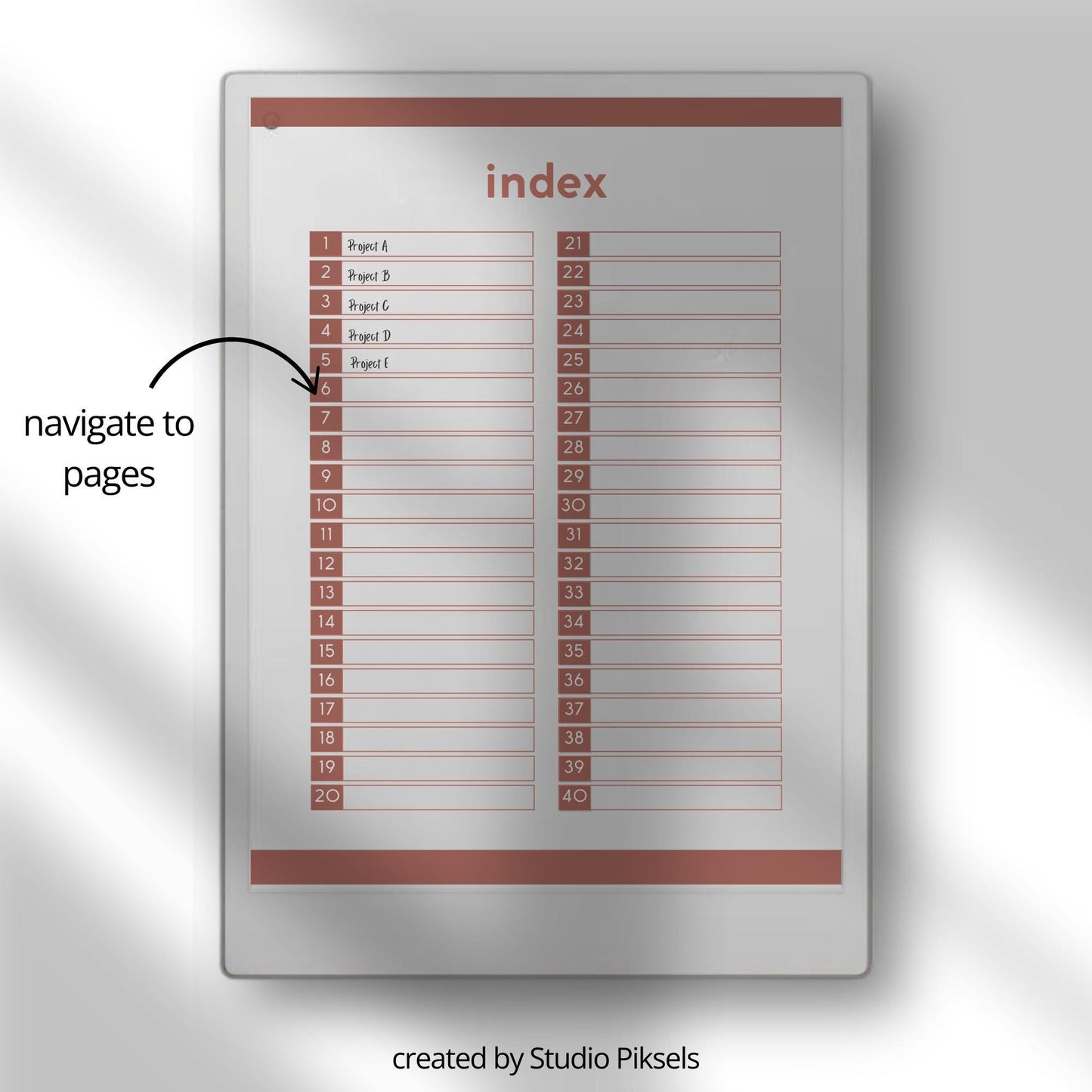 Digital contact book bundle for reMarkable Paper Pro in five colors.