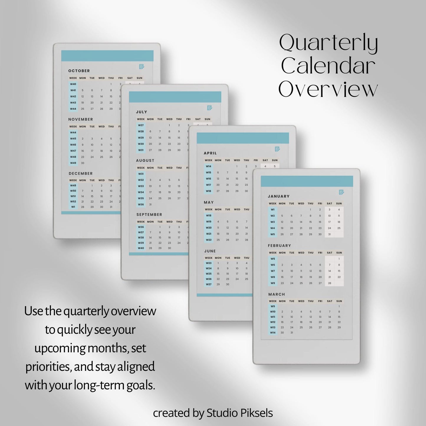 2026 Hyperlinked Weekly Planner for reMarkable Paper Pro Move