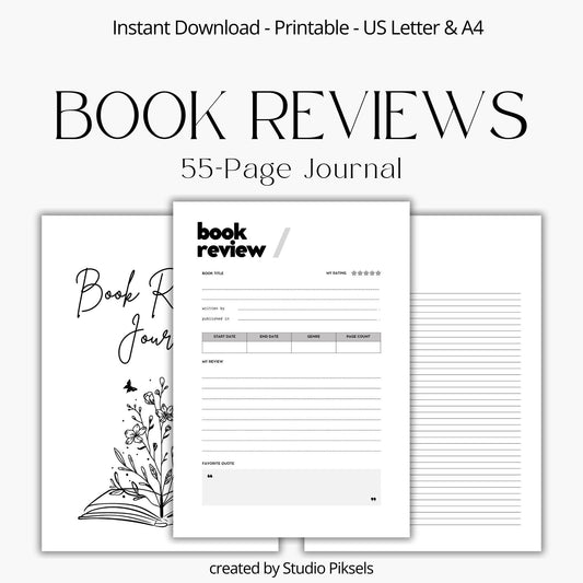 Book Review Journal Printable PDF