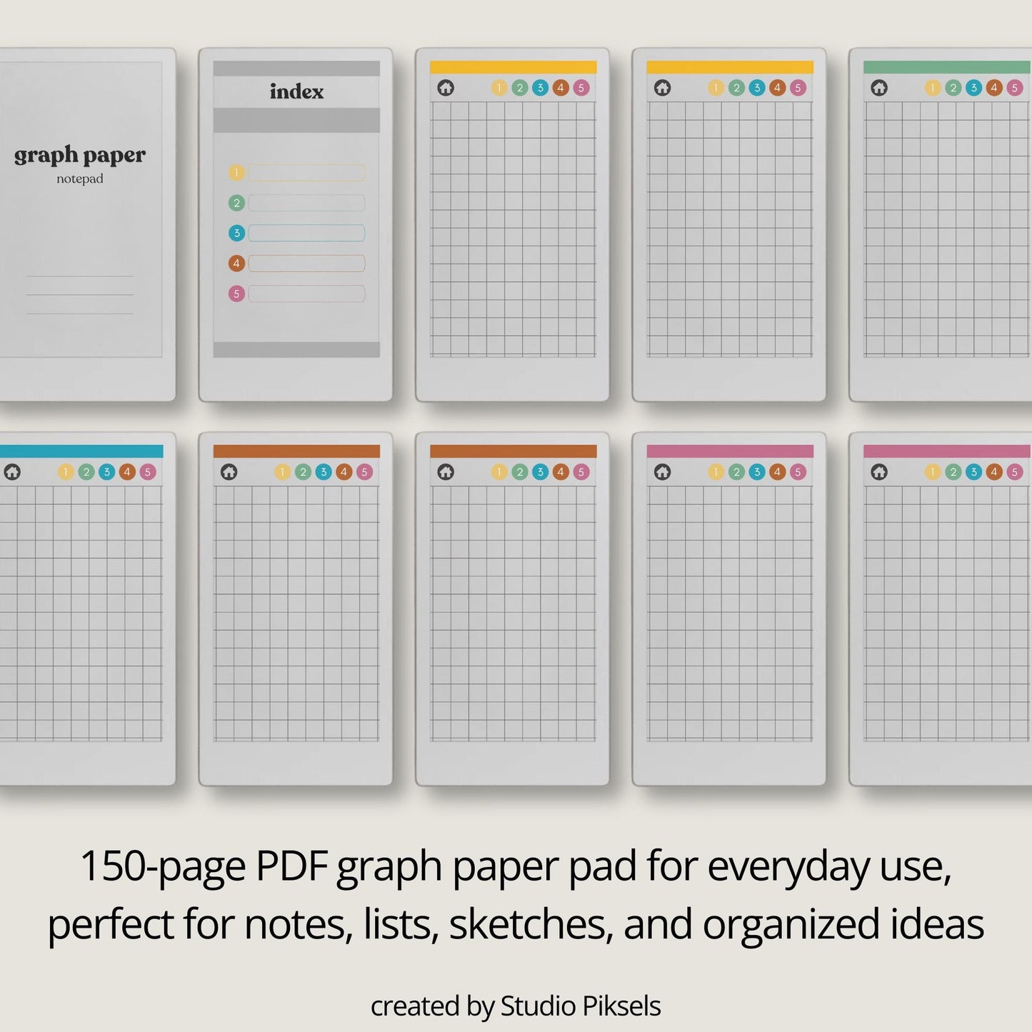 Graph Paper Notebook for reMarkable Paper Pro Move