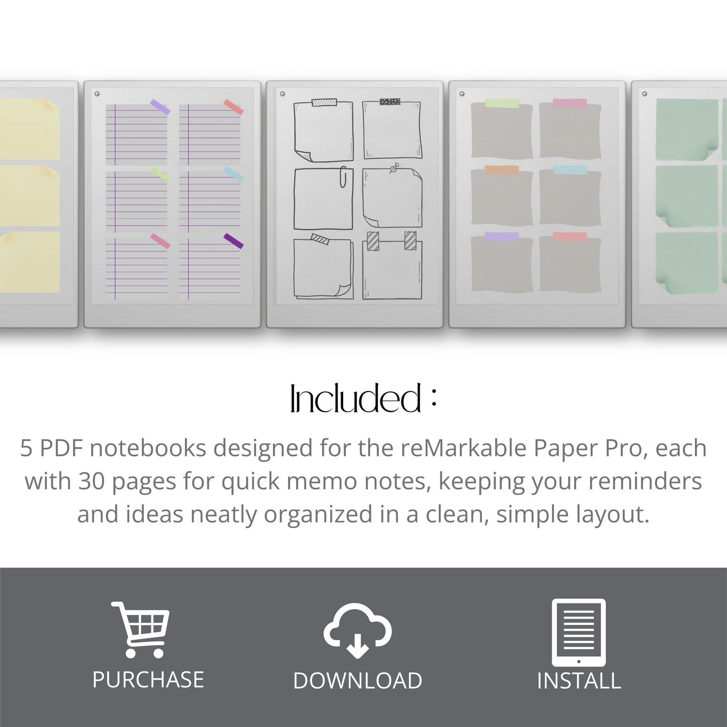 Sticky Notes Bundle for reMarkable Paper Pro