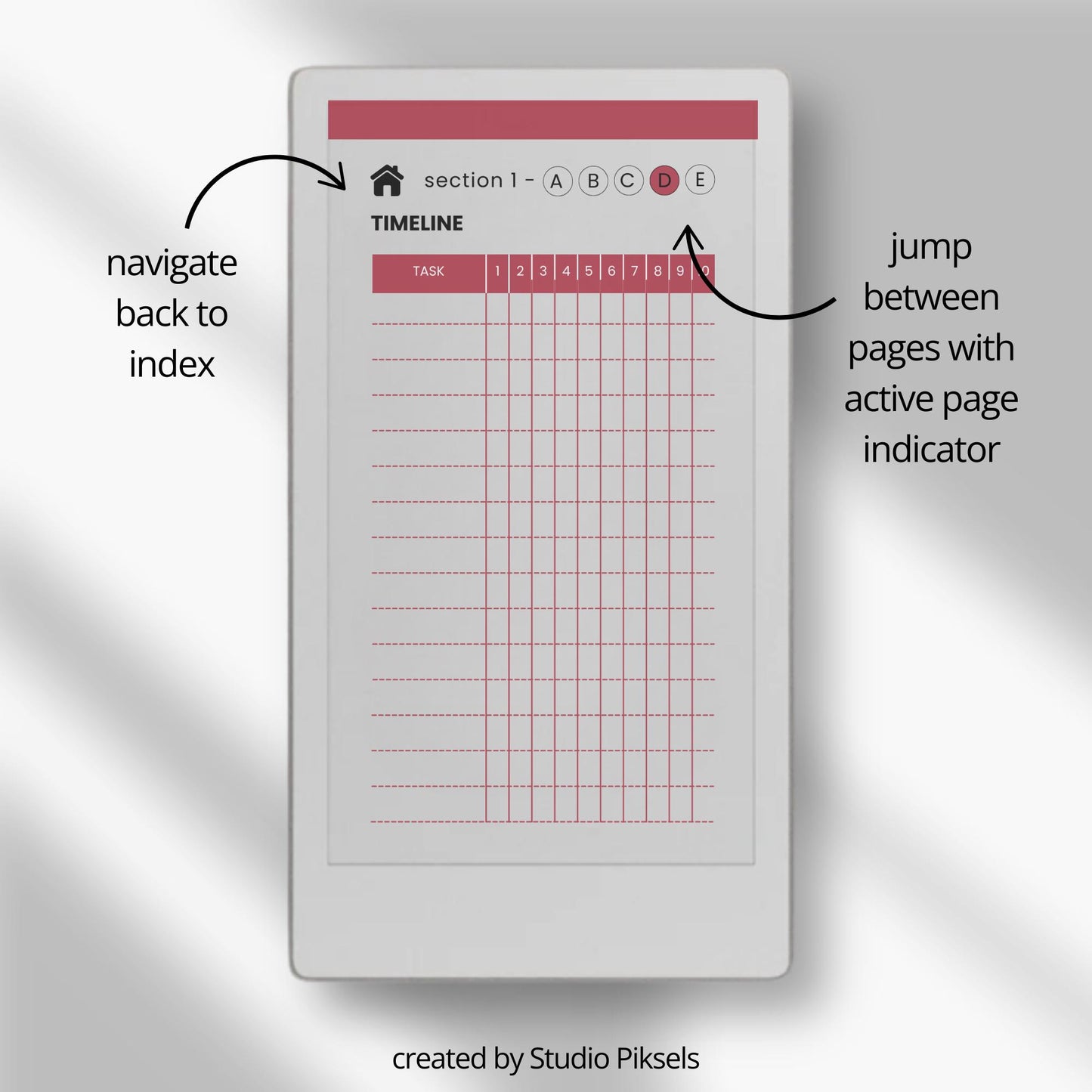 Project Planner for reMarkable Paper Pro Move