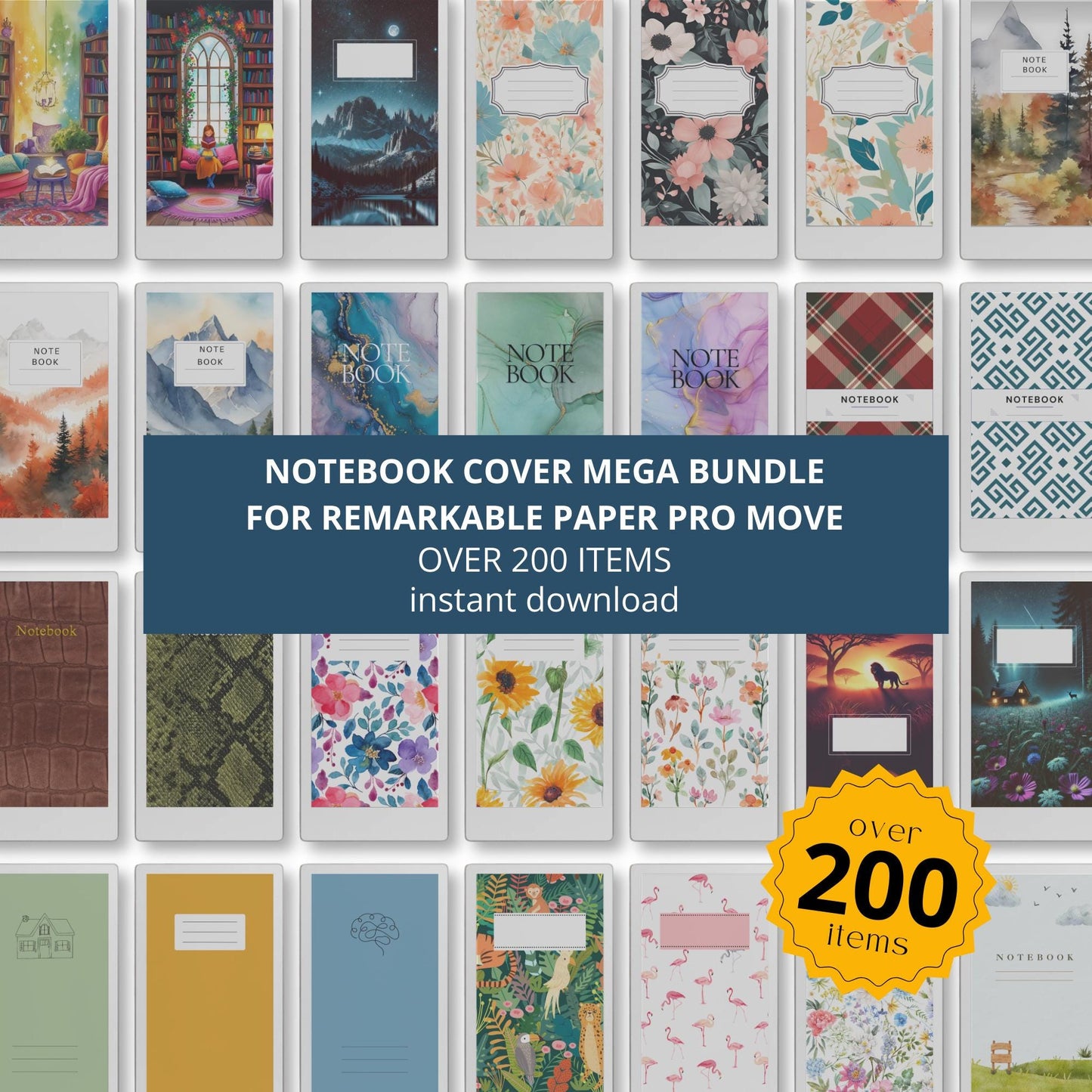 Ultimate Notebook Cover Mega Bundle for reMarkable Paper Pro Move