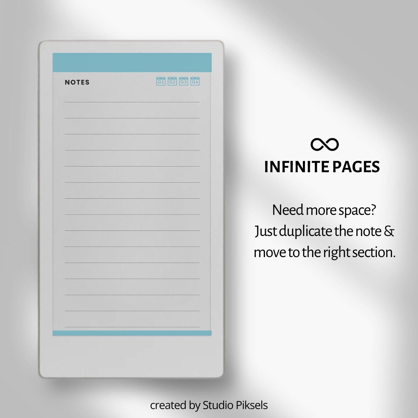 2026 Hyperlinked Weekly Planner for reMarkable Paper Pro Move