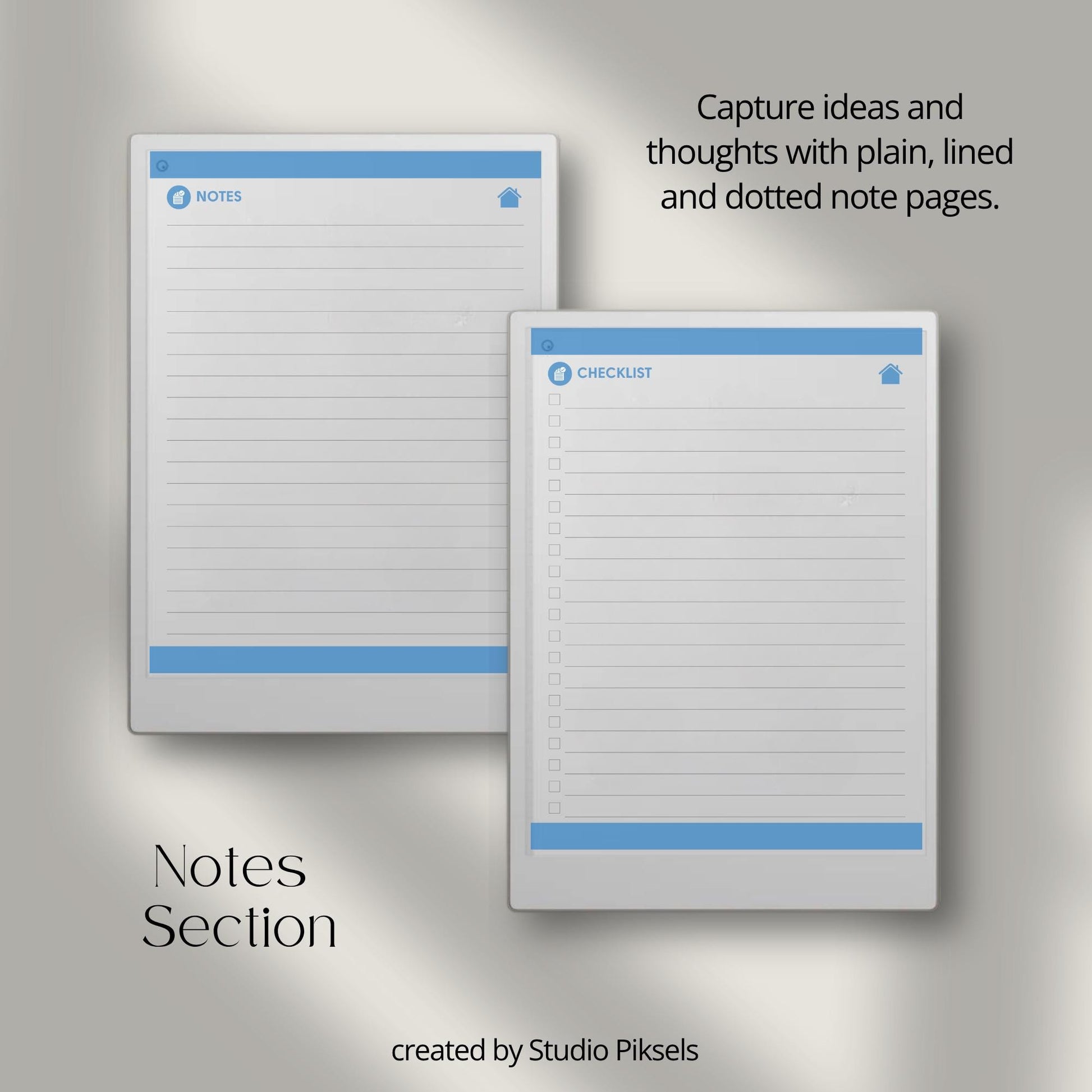 Habit Tracker for reMarkable Paper Pro: 52-Week Habit Planning Notebook with Weekly Habit Lists, Notes & Checklists