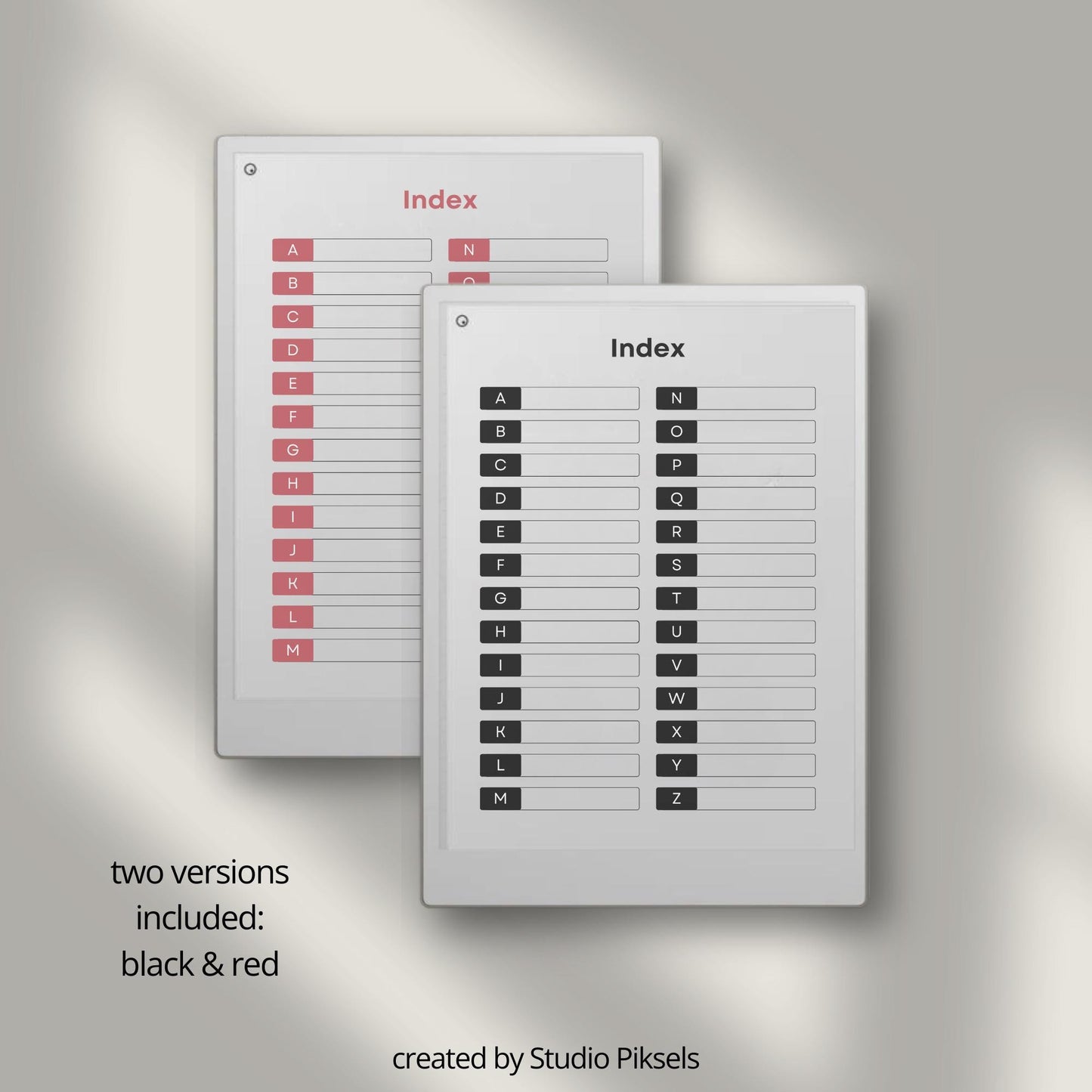 Unlimited A–Z Notebook for reMarkable Paper Pro