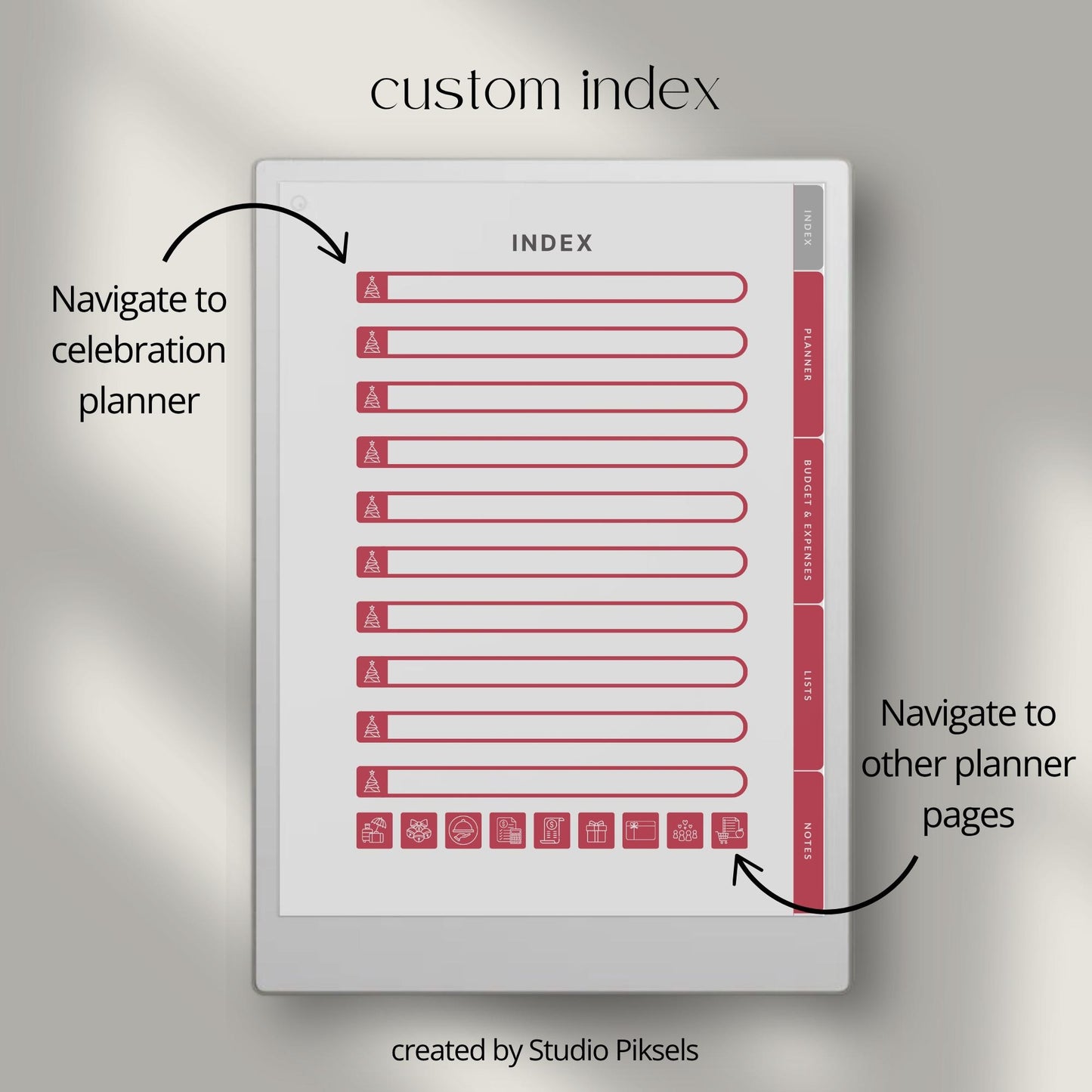 Easter, Thanksgiving, Christmas Planners for reMarkable Paper Pro